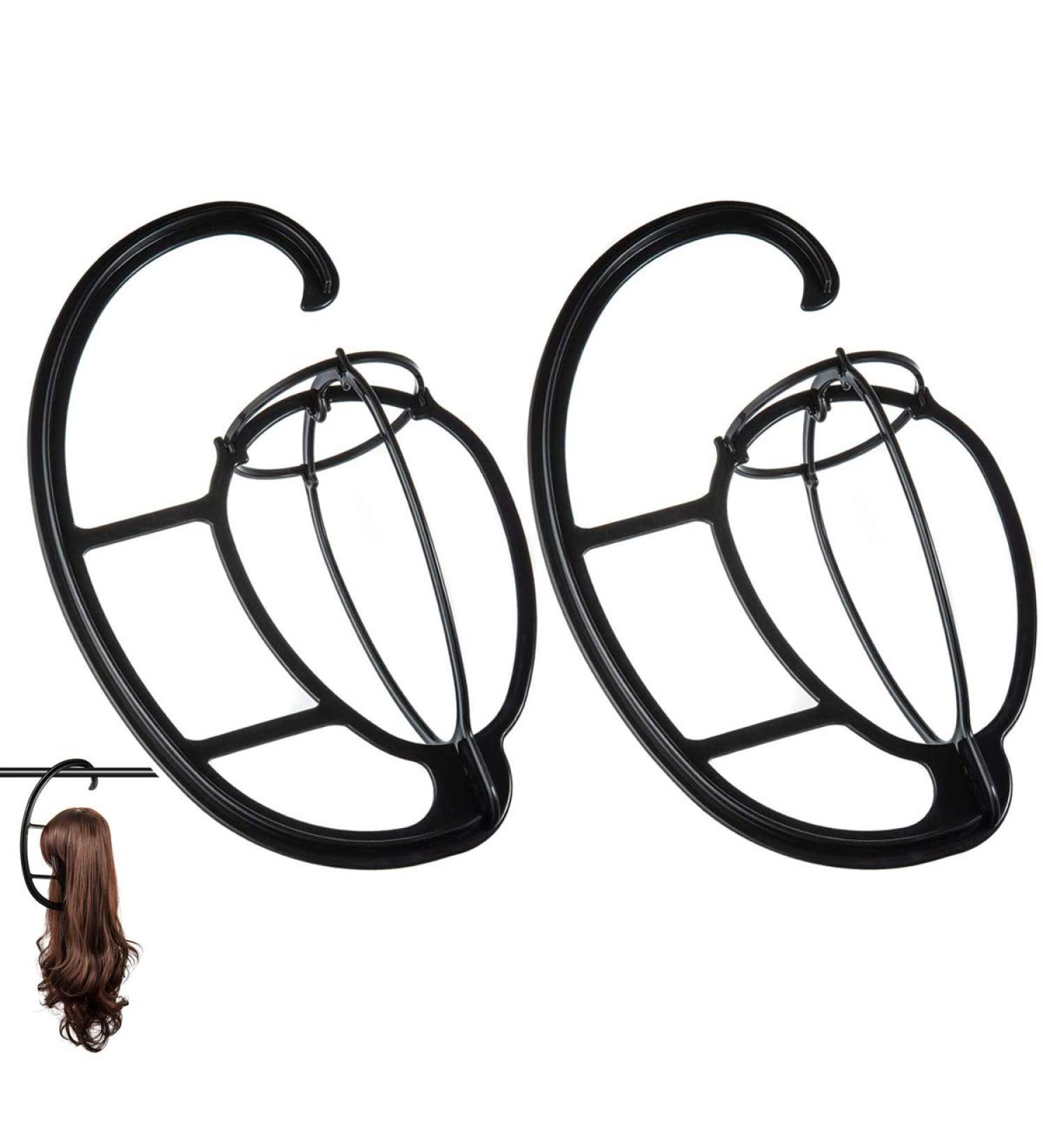 Dreamlover Hanging Wig Stand - 2 Pack Black | Wig Drying Holder - Buy Online on GoSupps.com