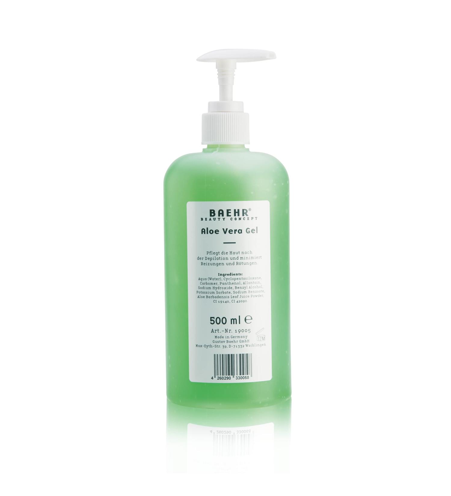 Baehr Beauty Concept Aloe Vera Gel Bottle with Pump 500ml