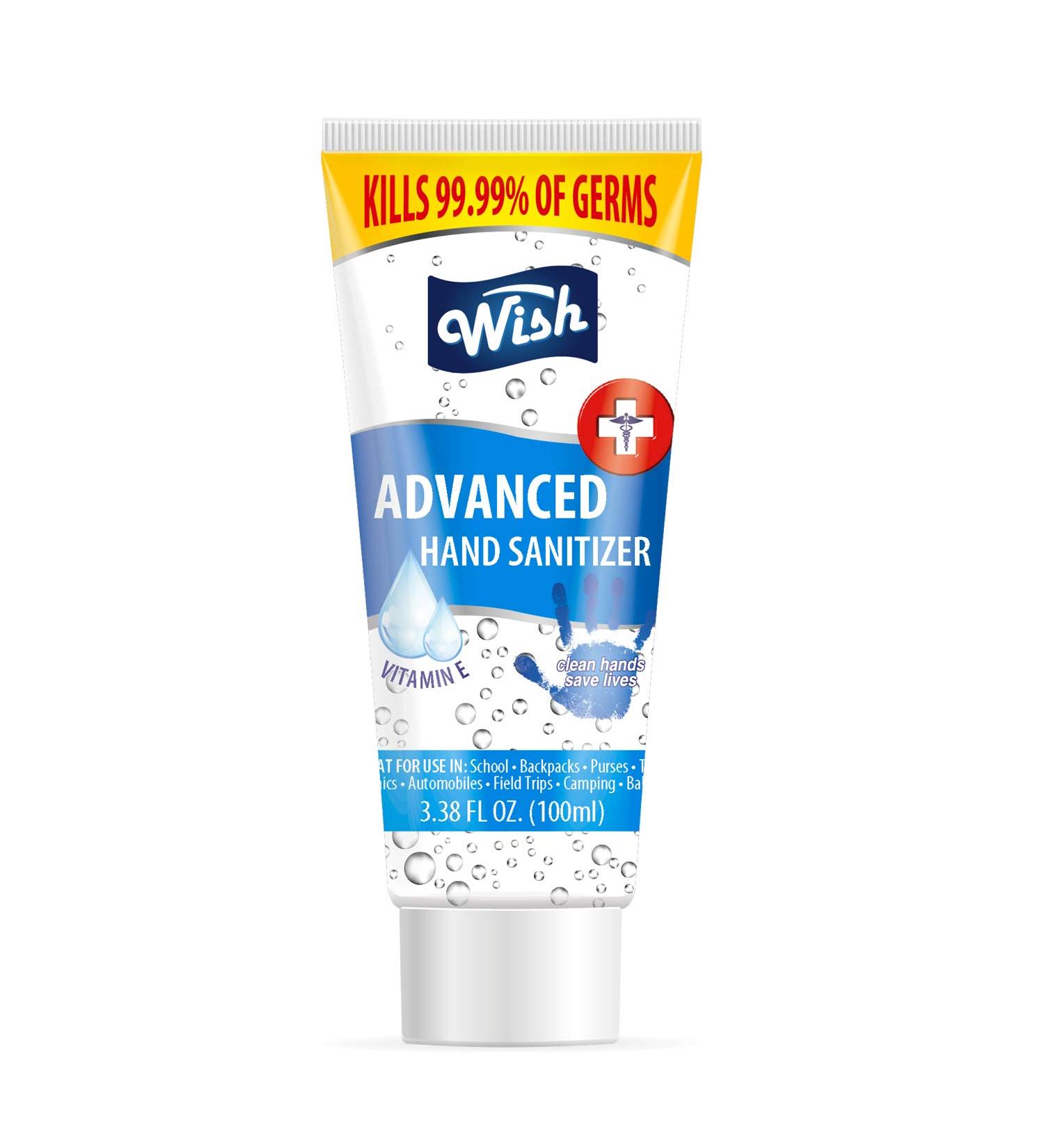 Wish Hand Sanitizer 3.38oz Tube - Convenient 1 Pack | Effective Germ Protection - Buy Online on GoSupps.com