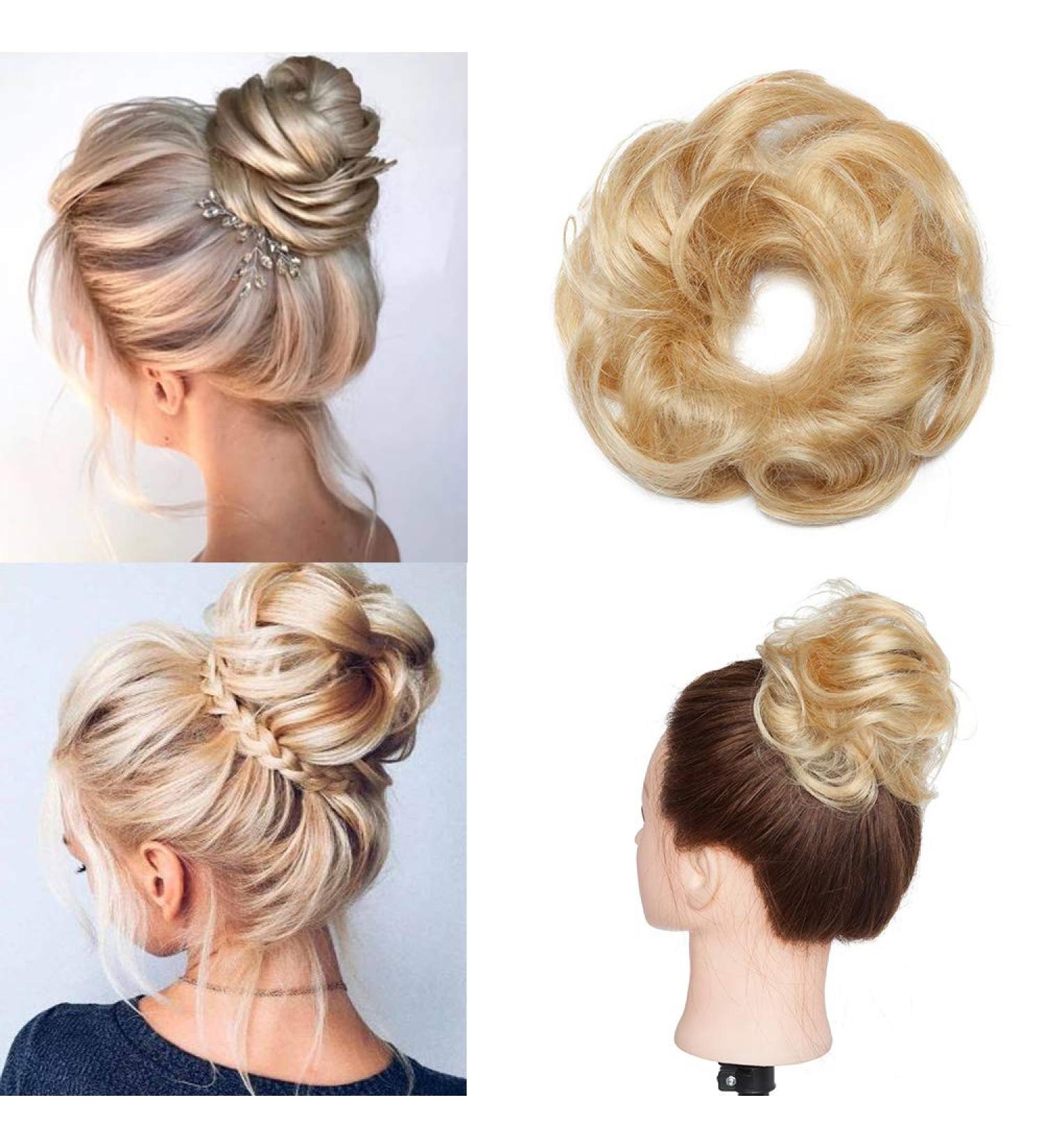 100% Human Hair Tie - Smooth Hair Parting & Updos | 23g Bleach Blonde 613# - Buy Online on GoSupps.com