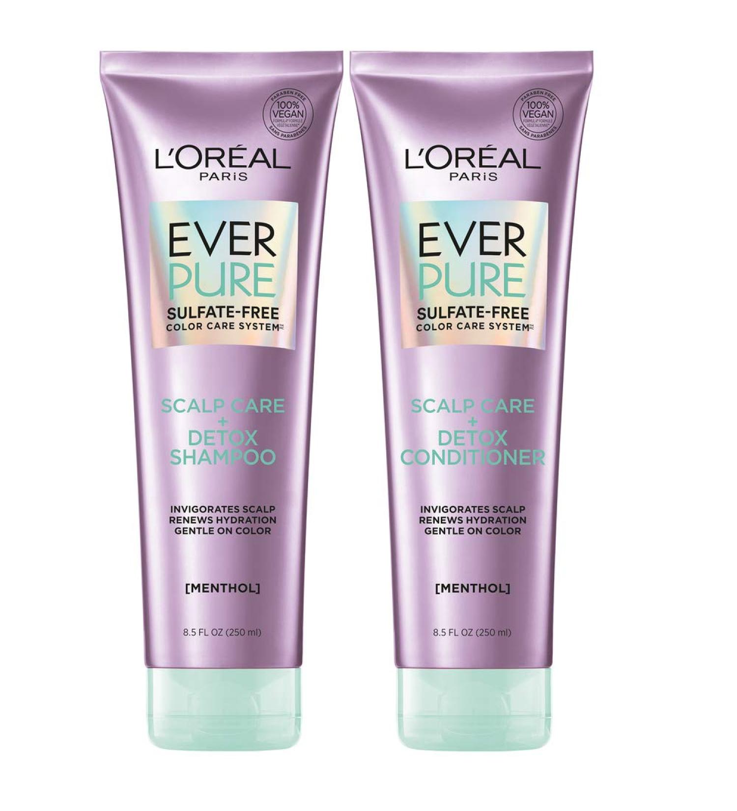 L'Oreal Paris EverPure Scalp Care + Detox Shampoo & Conditioner Set - Sulfate Free 8.5 oz (2 Piece Set) | Buy Internationally - Buy Online on GoSupps.com