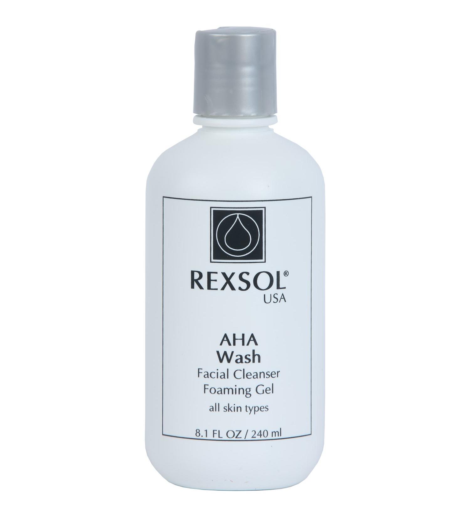 REXSOL AHA Wash Facial Cleanser Foaming Gel | Vitamin E & Herbal Extracts | Refreshing & Soothing Skin Cleanser | 240 ml - Buy Online on GoSupps.com