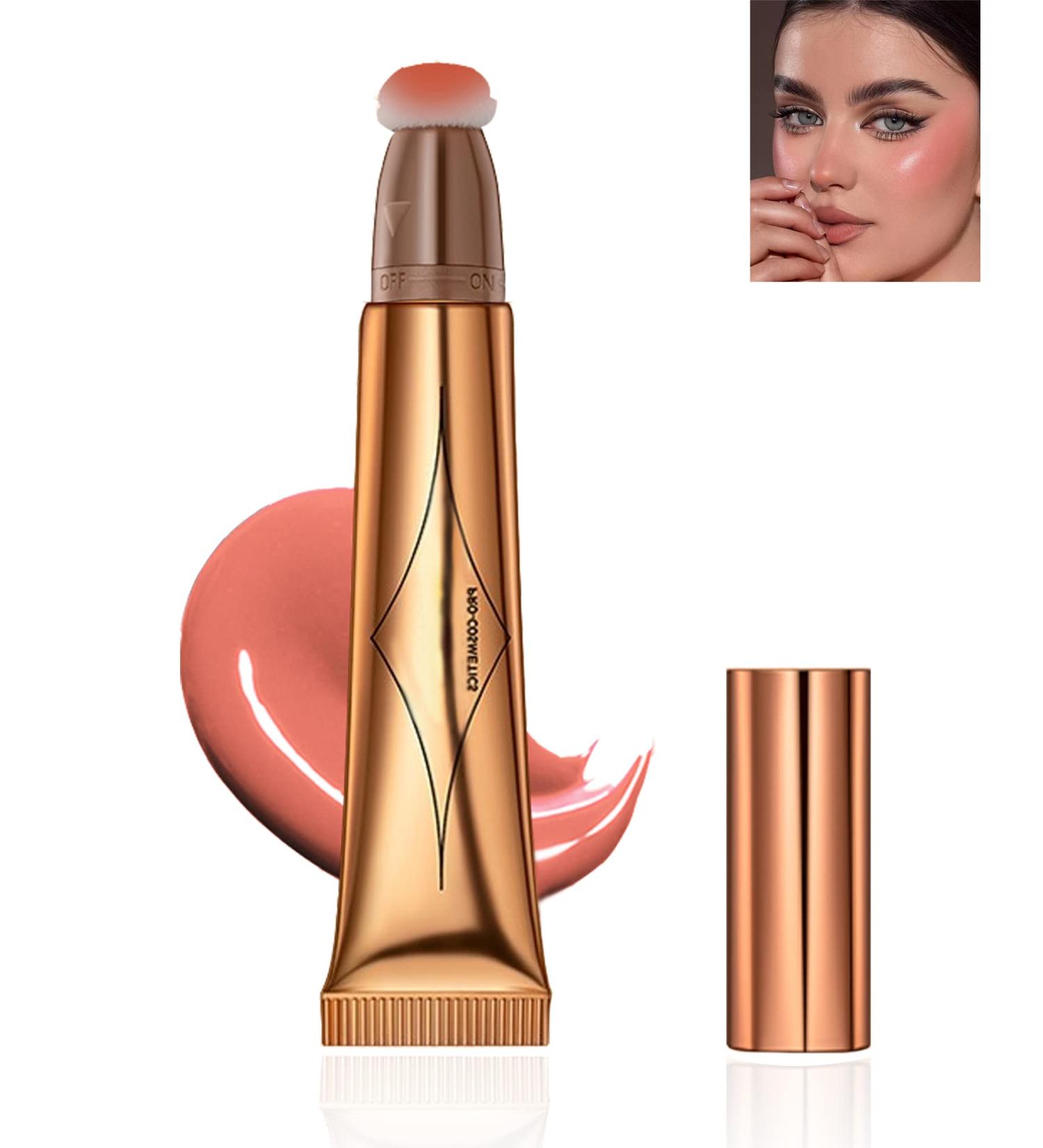 Liquid Blush Beauty Wand- Pink Matte Liquid Highlight Blush Stick with Cushion Applicator Easy to Blend Waterproof Blendable Face Dewy Blush Makeup Pen Cream Contour Beauty Wand for women Girl-02 02# Pink Blush - Buy Online on GoSupps.com