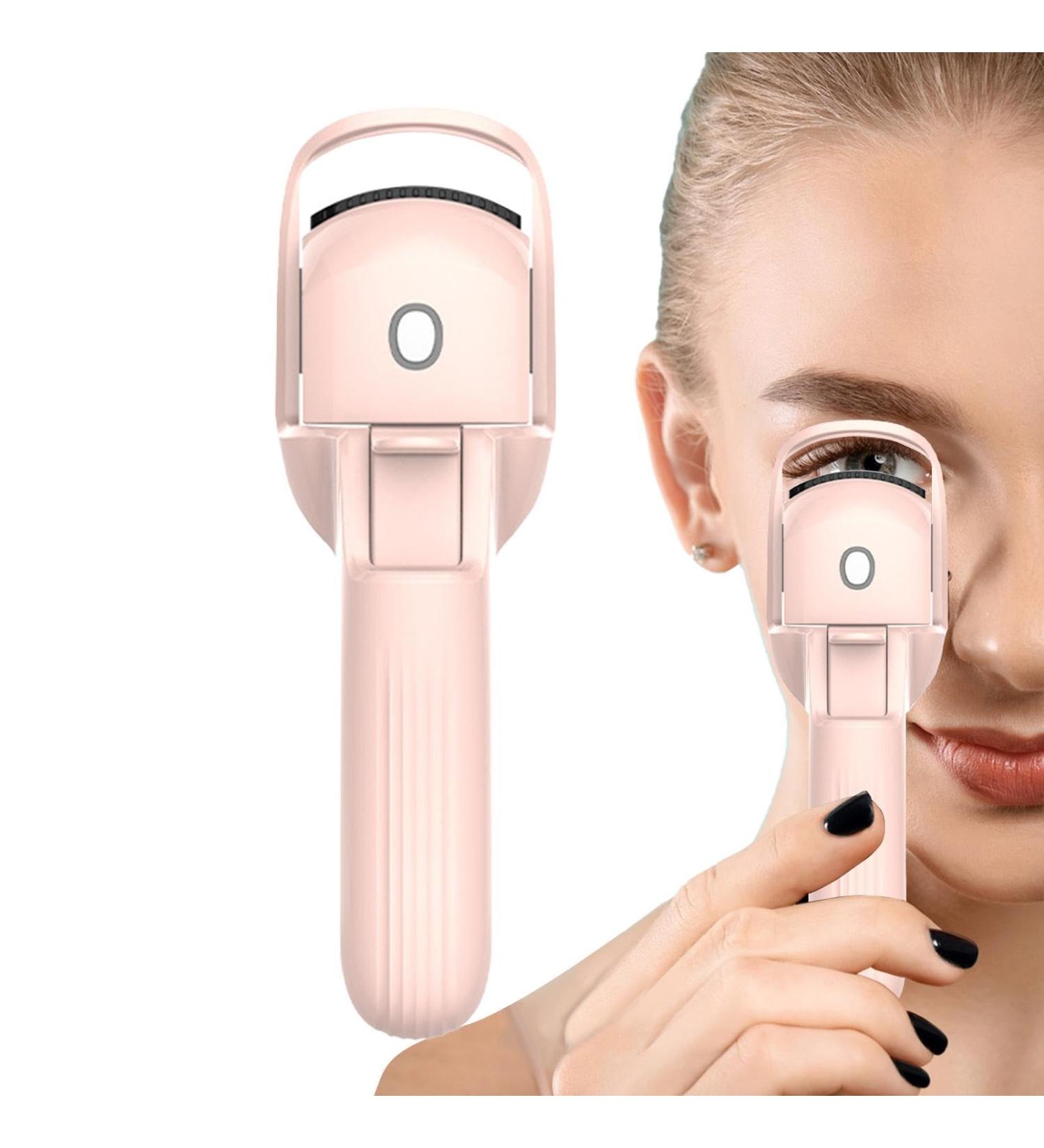 Eyelashes Curler Portable Electric Lash Curling Tool Rapid Heat-up Eye Lash Curler with Temperature Control 3 Modes Silicone Pad for Quick Natural Eye Lashes Pink - Buy Online on GoSupps.com