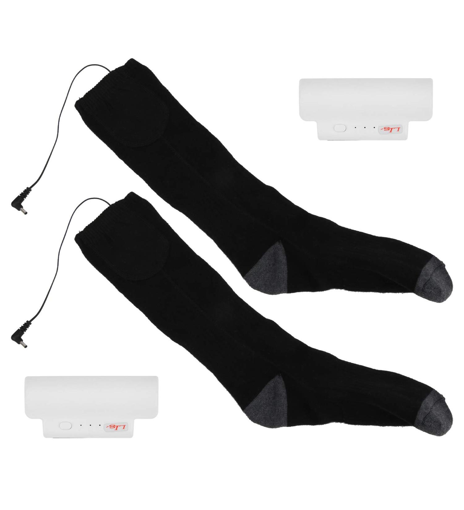 1Pair Smart Heating Stockings Winter Ski Warm Electric Heat Socks - Black - Buy Online on GoSupps.com