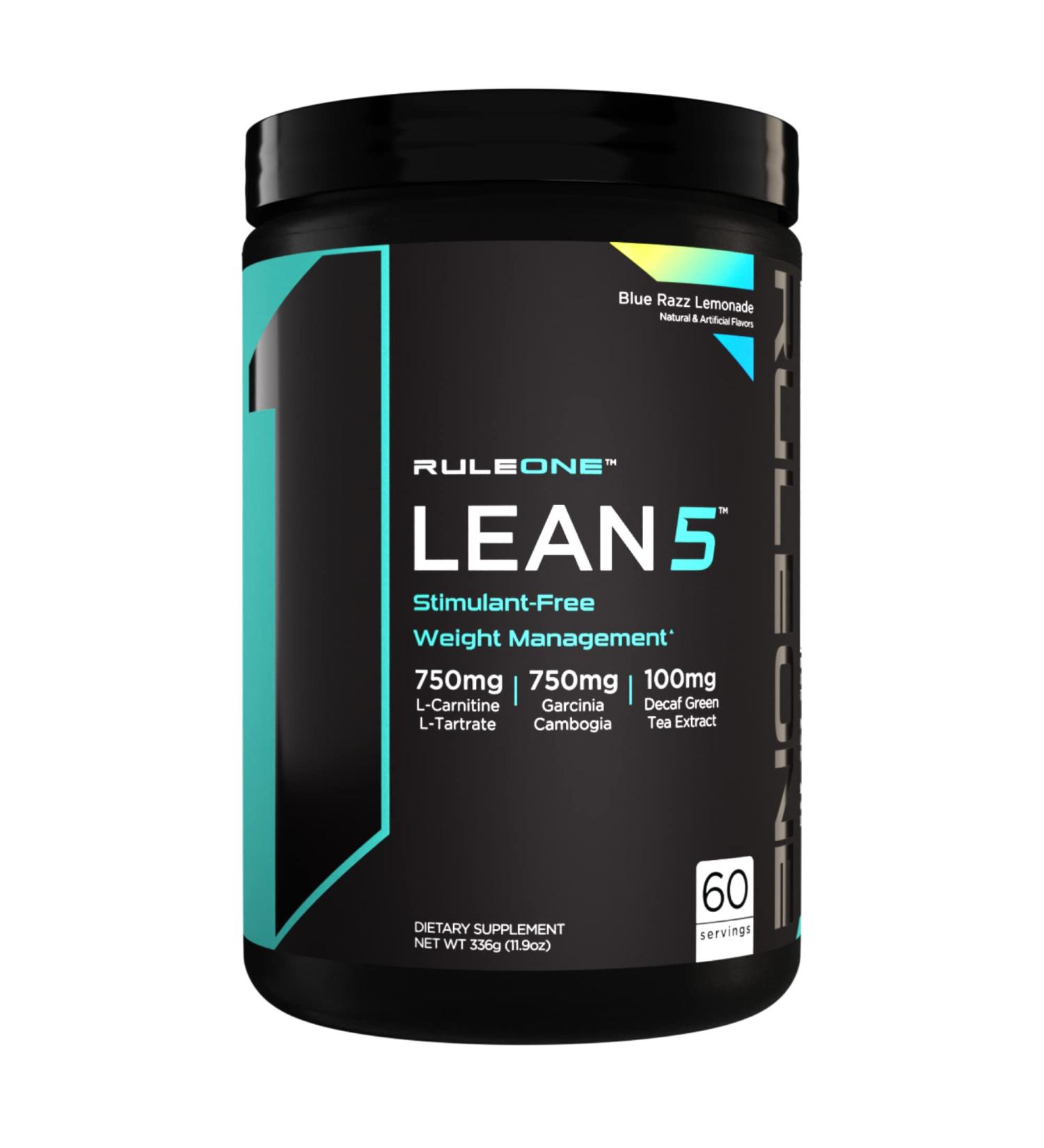 Buy Rule 1 R1 Lean5 Blue Razz Lemonade - Stimulant-Free Weight Loss Formula with CLA & Garcinia Cambogia - 60 Servings - International Shipping Available - Buy Online on GoSupps.com