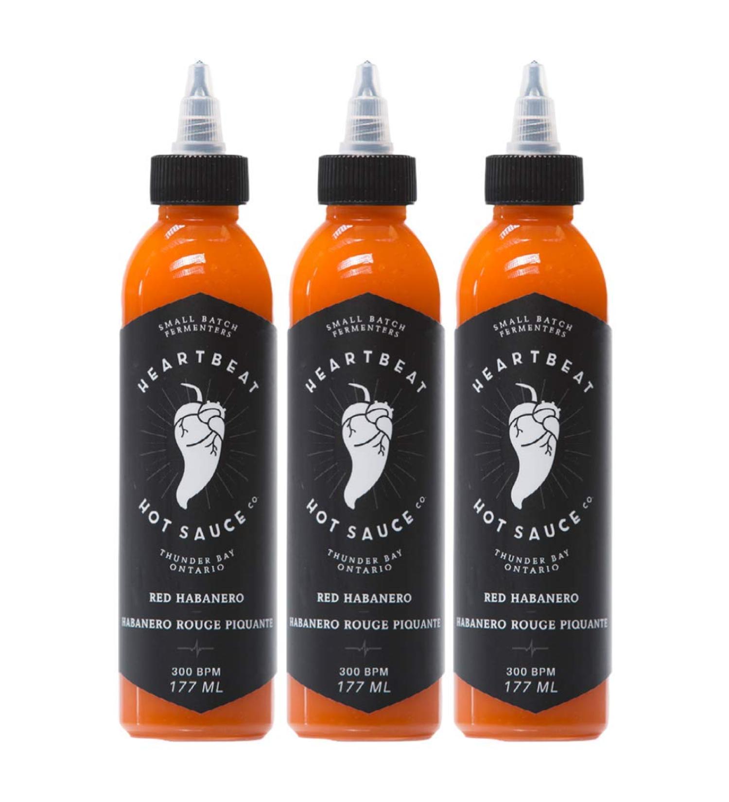 Heartbeat Hot Sauce - Red Habanero 177ml (3 Bottles) Habanero 177 ml (Pack of 3) - Buy Online on GoSupps.com