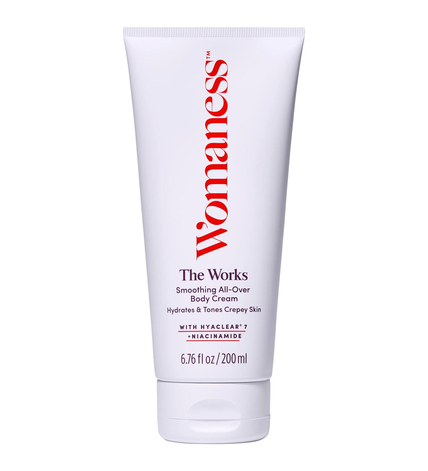 Womaness The Works Body Cream for Women - Moisturizing Lotion with Niacinamide & Hyaluronic Acid - Firming & Brightening Dry Skin - 6.76 Fl Oz - Buy Online on GoSupps.com