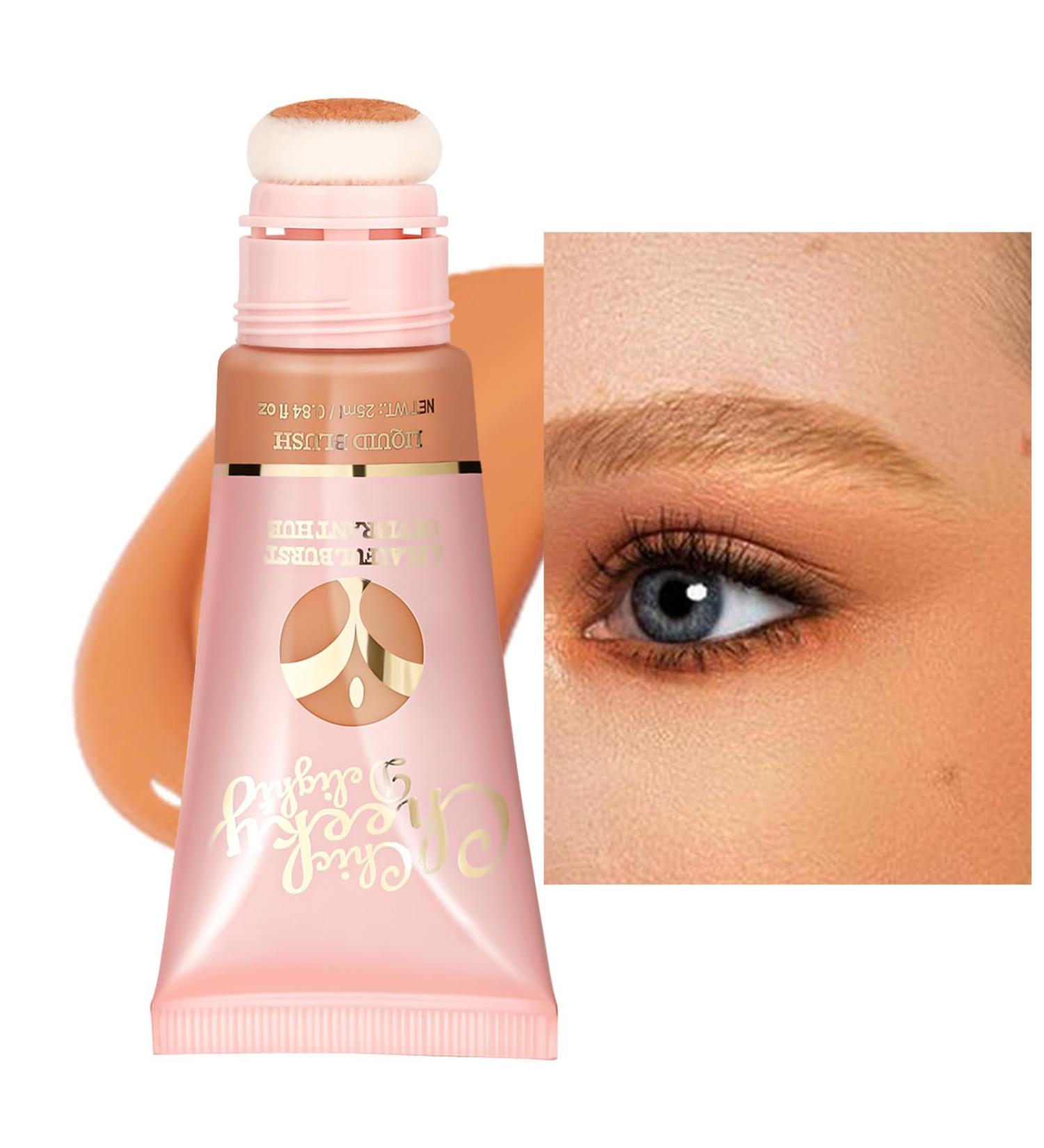 Velvet Liquid Blush | Gentle and Long-Lasting Liquid Velvet Blush - Portable Blush Stick with Cushion Applicator for Home Gathering Dating Working Traveling 01 - Buy Online on GoSupps.com