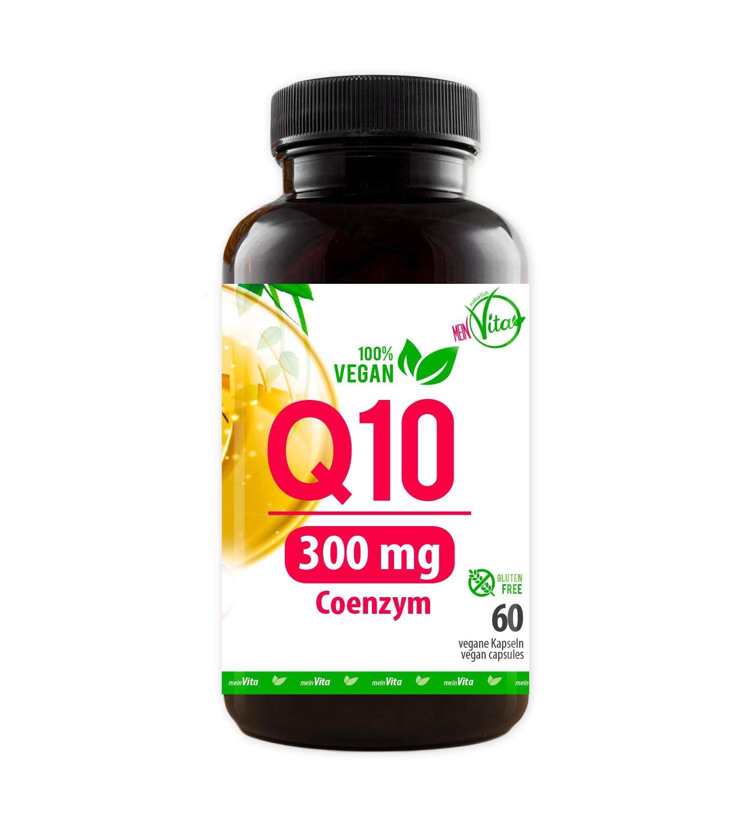 MeinVita Q10 Coenzyme 300mg - High Dose Vegan Capsules | 60 Count - Boost Energy & Support Health - Buy Online on GoSupps.com