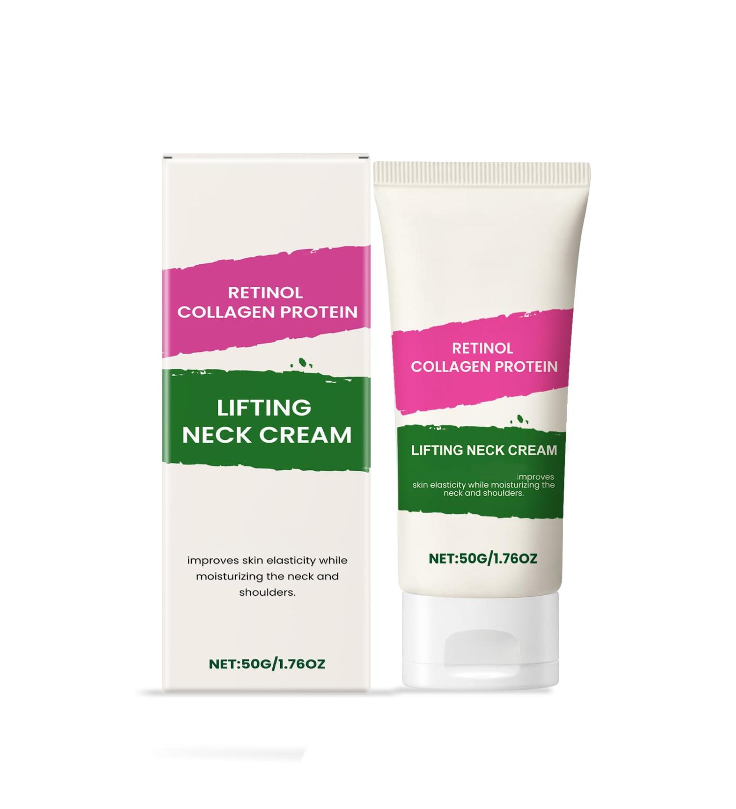 Retinol & Collagen Neck Cream Moisturizes Neck & Shoulder Skin Improves Elasticity Appearance Nourishing Hydration Formula 50g / 1.76oz - Buy Online on GoSupps.com