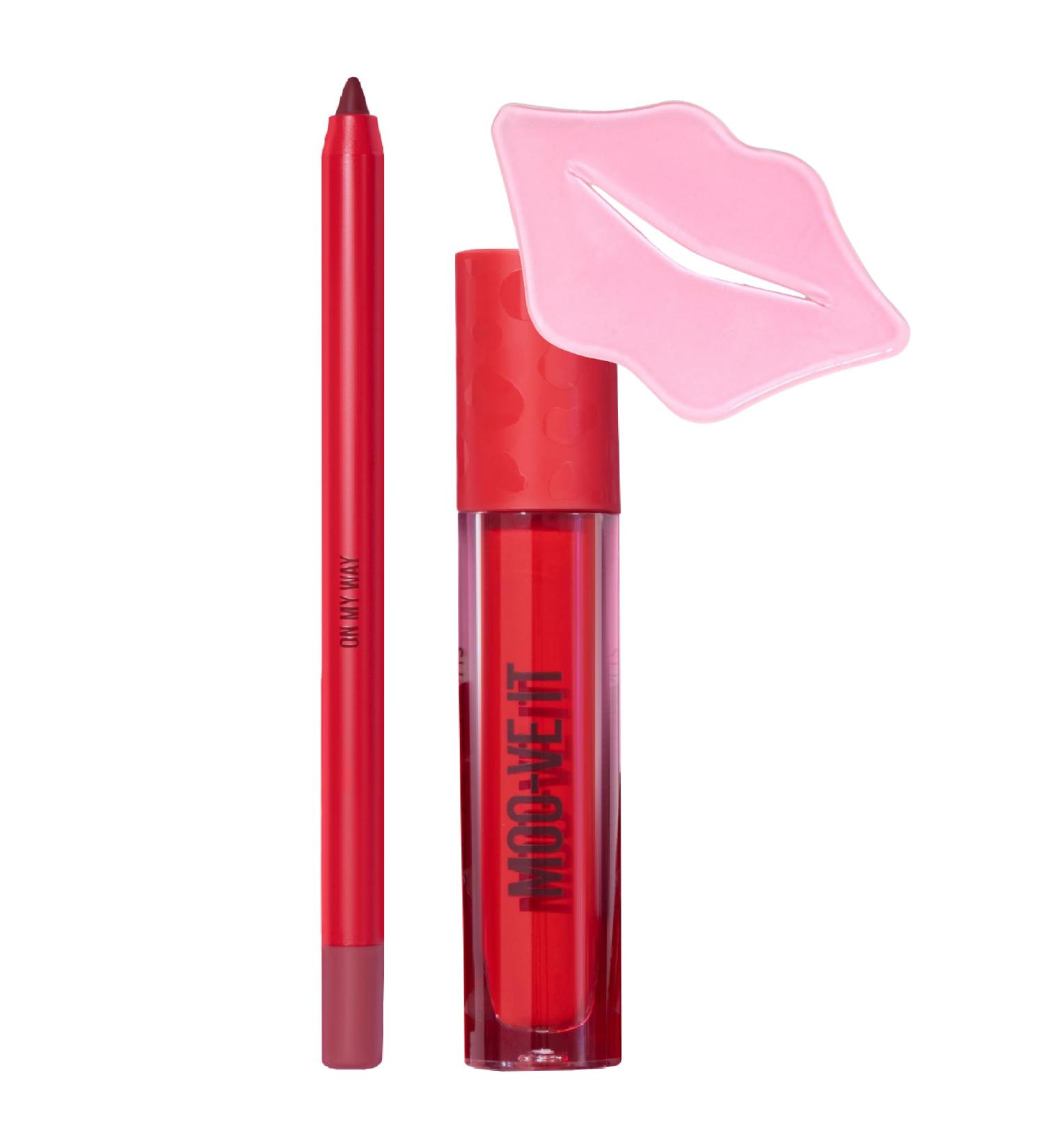 Shop Beauty Bundle: Creations Availabilippy Lip Kits Duo Set - Long-Lasting Gel Lip Liner & Matte Liquid Lipstick - Smudge Proof Kiss Proof + Collagen Lip Mask - Buy Online on GoSupps.com