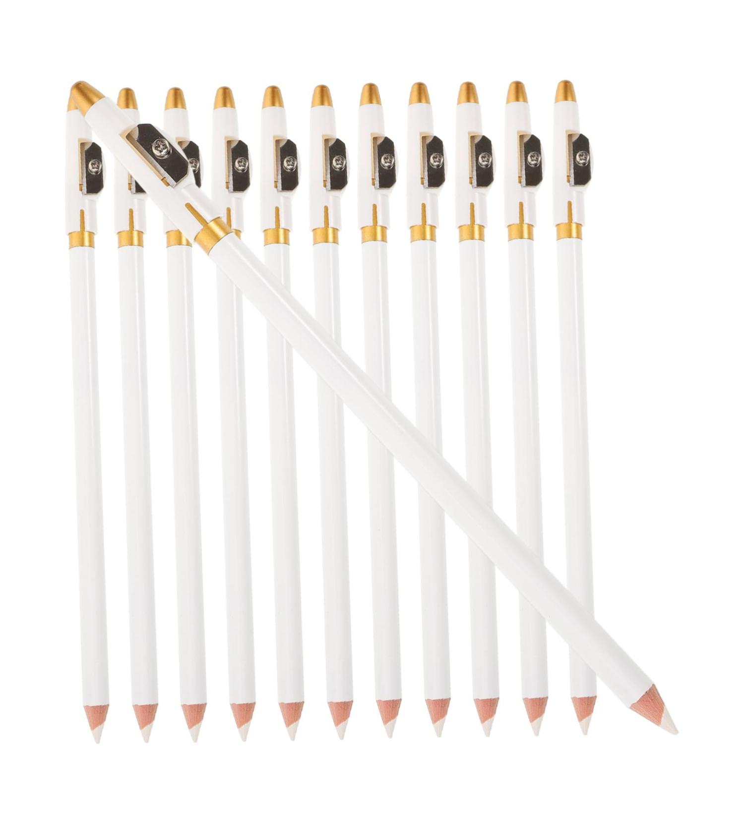  TOVINANNA 12 Pieces eyebrow pencil sharpener white eyebrow pencil women eyebrow pencils eyeliner pencil makeup eyebrow pencil eyebrow pencils white eye pencil wooden - Buy Online on GoSupps.com