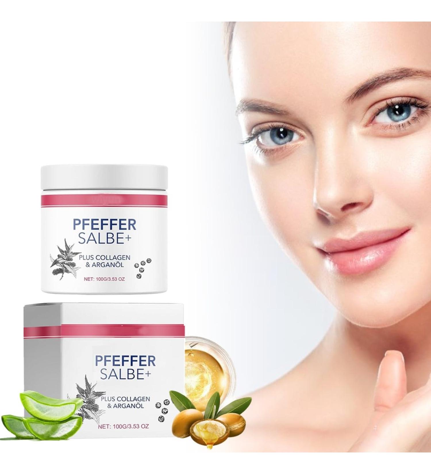 KARLOR Pepper Ointment Plus 100g Face Cream Pepper Ointment Day Cream Pepper Ointment With Plus Collagen Argan Oil Anti Wrinkle Rich Ointment Anti Aging Cream Moisturizing Smooth Skin - Buy Online on GoSupps.com