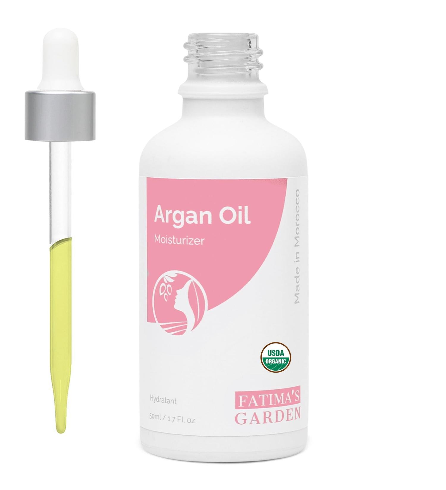 Fatima's Garden Argan Oil - Organic Moisturizer for Skin & Hair 50ml Pure Argan 1.7 Fl Oz (Pack of 1) - Buy Online on GoSupps.com