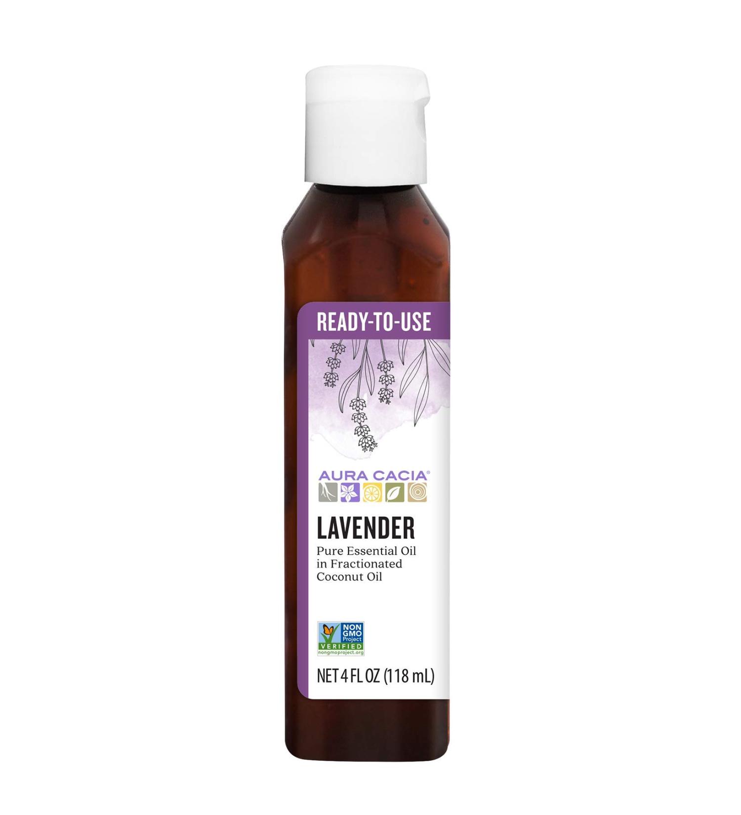 Aura Cacia Lavender Essential Oil 4 fl oz - Pure Aromatherapy Oil for Relaxation - Buy Online on GoSupps.com