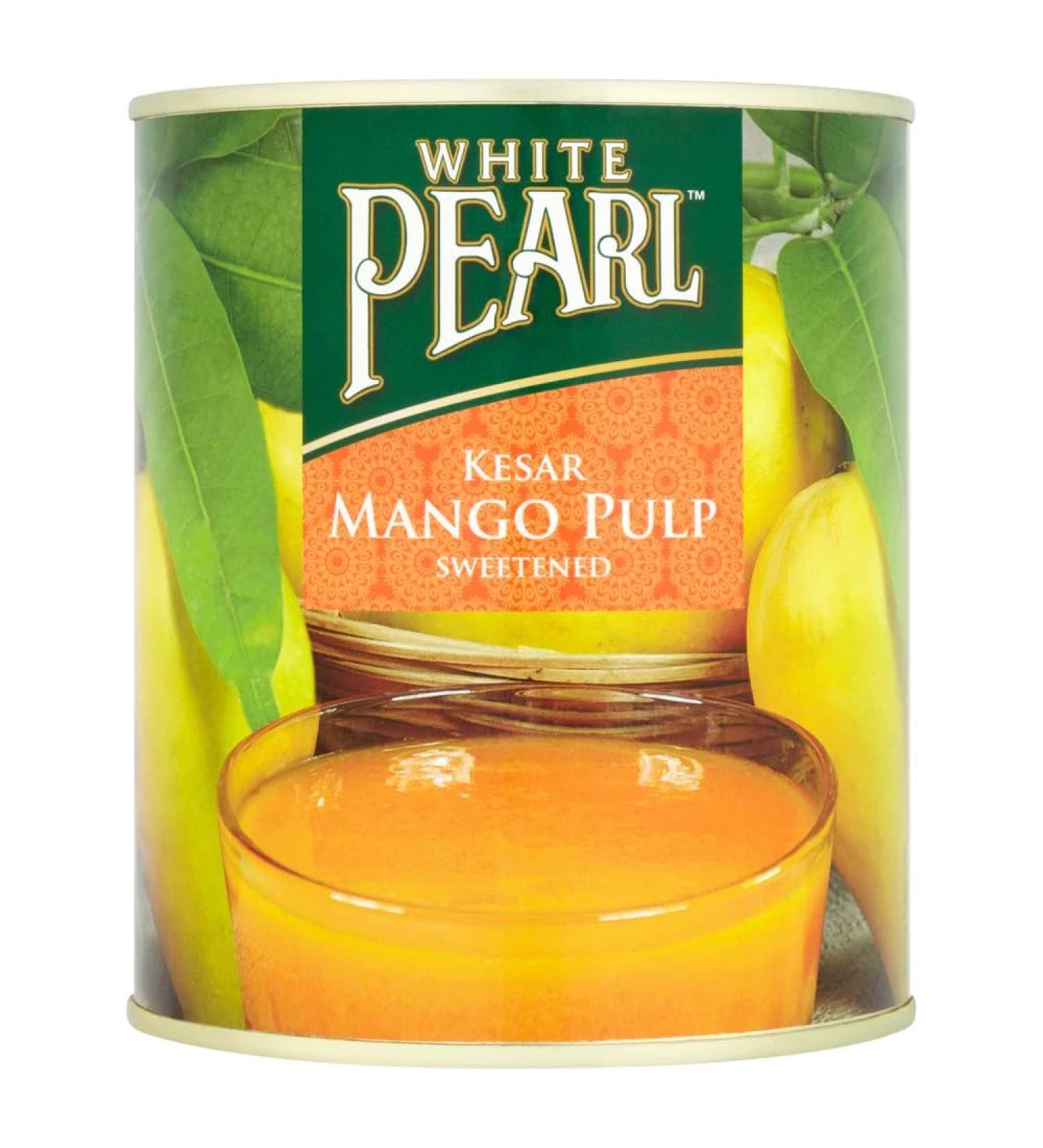 White Pearl Kesar Mango Pulp Sweetened 850g-Food