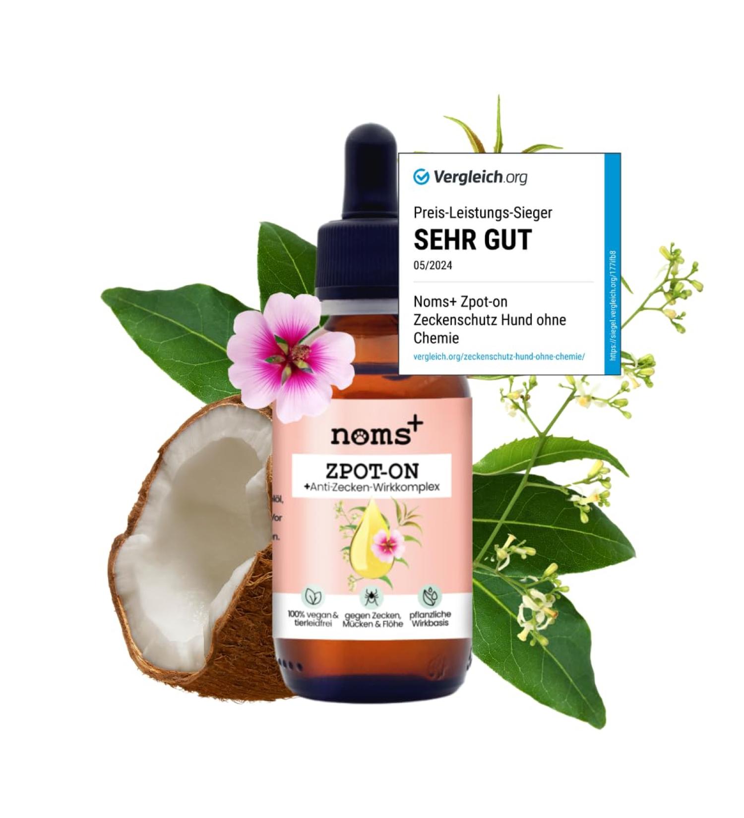 NOMS+ ZPOT-ON Dog Ticket | Annual Supply | Natural Active Ingredients & Saltidin | Protects Against Ticks Mites Fleas & Sand Mosquitoes - Shop Now! - Buy Online on GoSupps.com