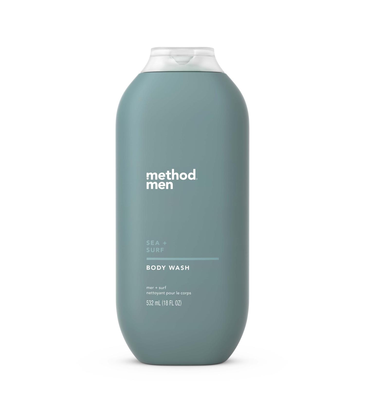 Shop Method Men's Body Wash Sea + Surf | 18 Fl Oz - Eco-Friendly & Refreshing Clean - Buy Online on GoSupps.com