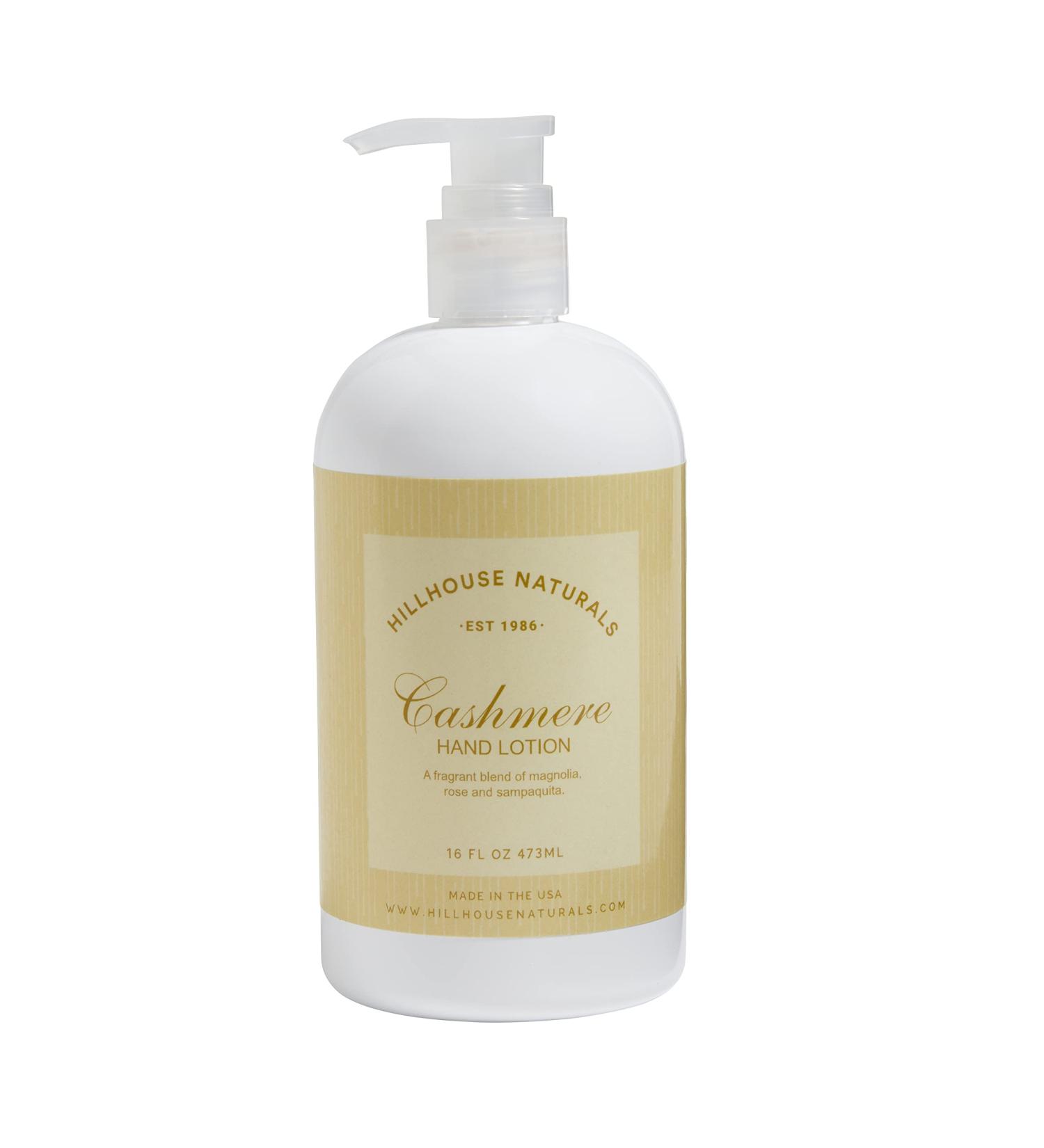 Buy Hillhouse Naturals 16oz Cashmere Hand Lotion - Soothing Rose & Magnolia Blend Made in the USA | International Shipping Available - Buy Online on GoSupps.com