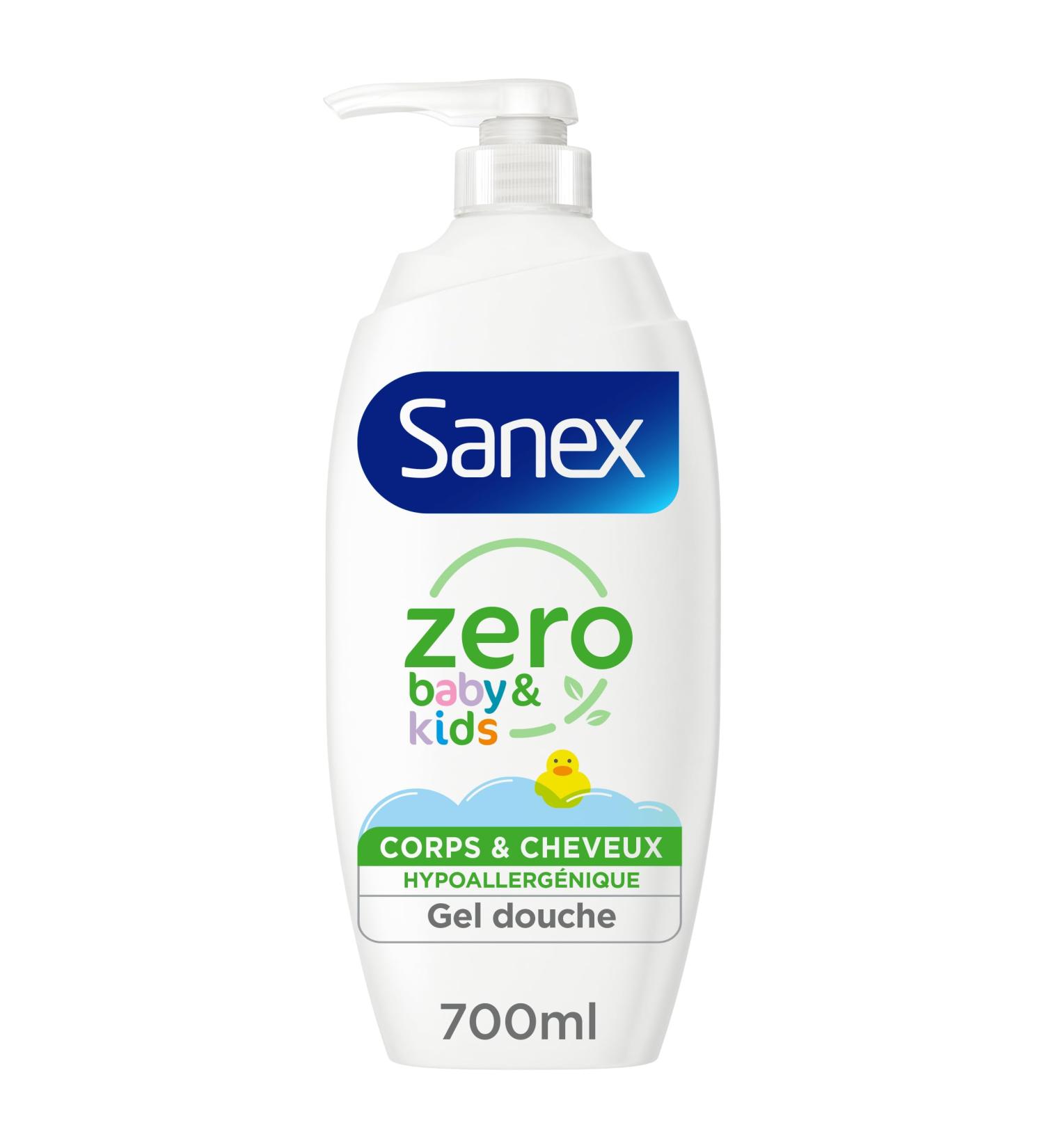  Sanex SANEX - Z ro Baby Kids Shower Gel Pump - Soap Free - For delicate skin - Baby and Child - 700ml - Buy Online on GoSupps.com