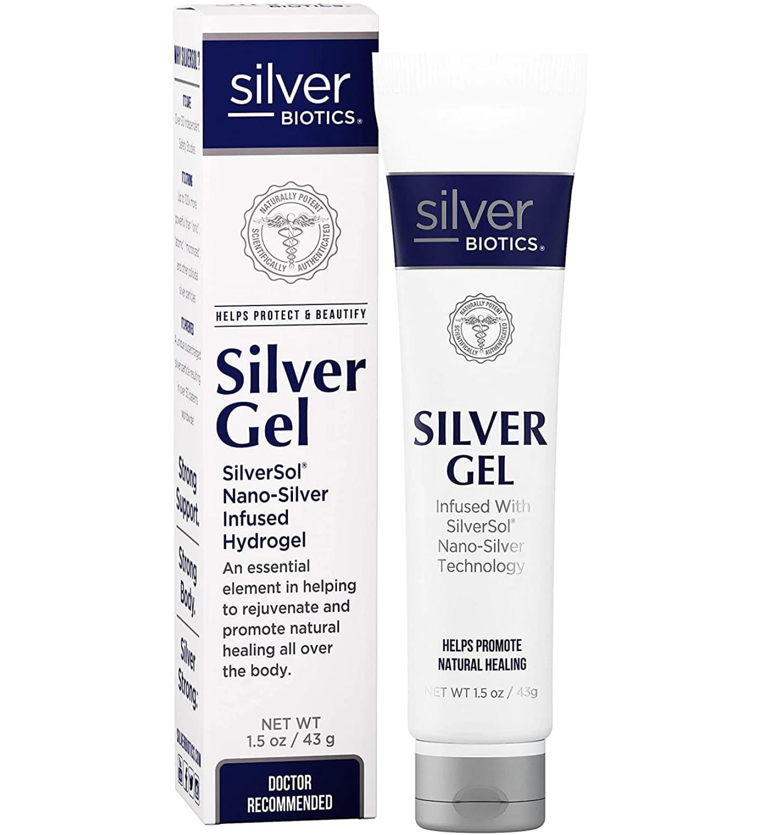 American Biotech Labs Silver Biotics Patented Multivalent SilverSol 20 PPM Soothing Skin Gel | Versatile 1.5 oz for Skin Comfort and Wellness 1.5 Ounce (Pack of 1) - Buy Online on GoSupps.com