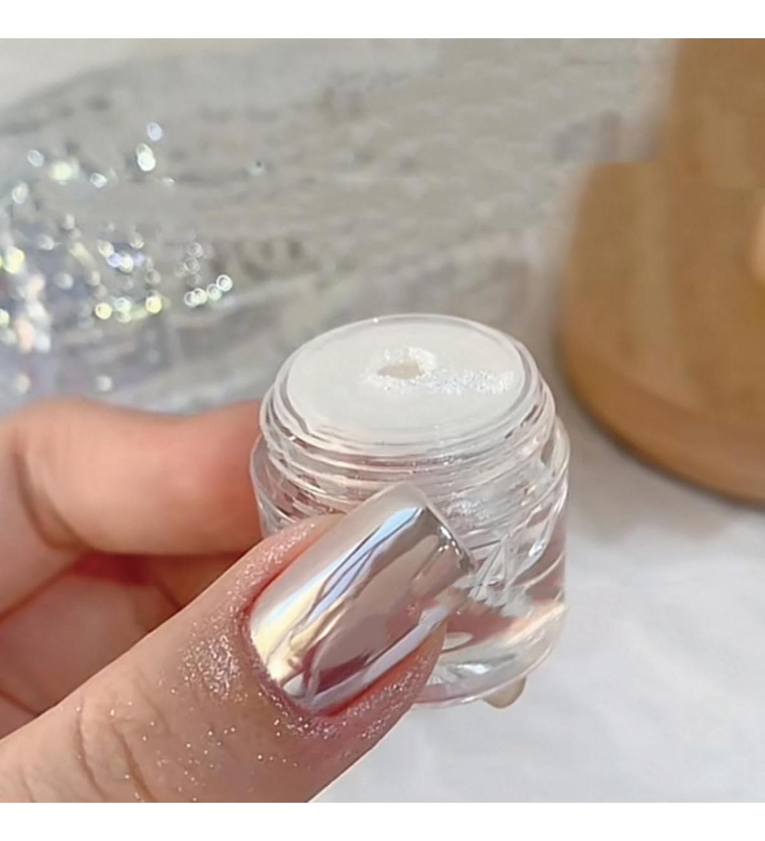 Super Glossy White Pearl Chrome Nail Powder - Iridescent Pigment for Magic Mirror Effect Nails - Buy Online on GoSupps.com