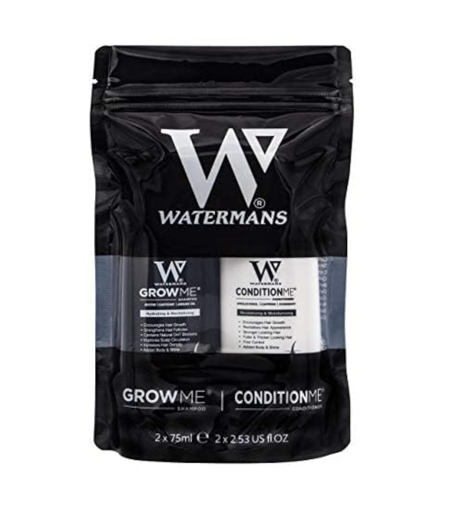 Watermans minis Travel shampooing and conditioner set - 75ml Travel Kit - Hair Gym Kit - Hair Growth Products - Buy Online on GoSupps.com