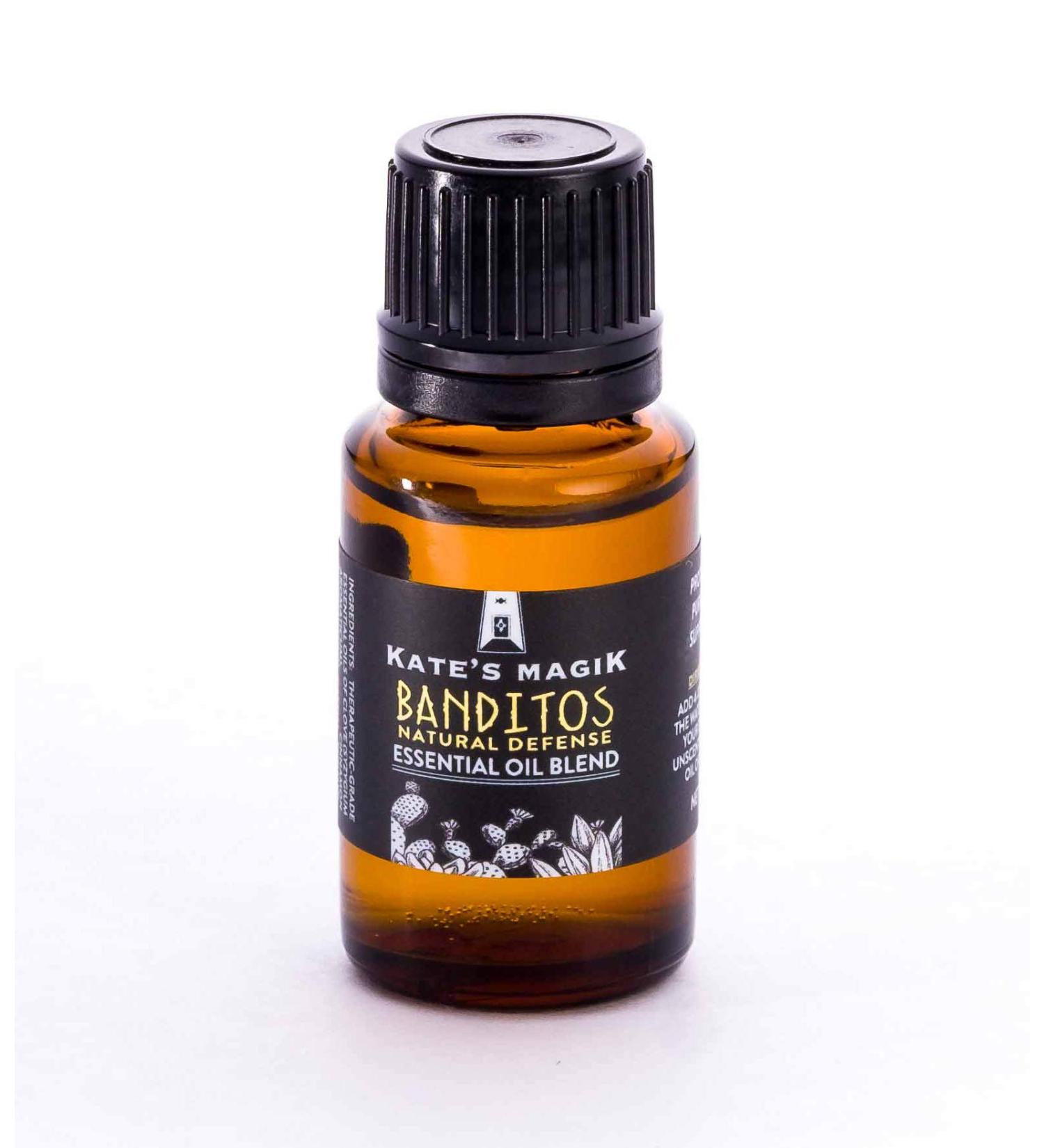 Banditos Natural Defense Essential Oil Blend 15ML Cinnamon Clove Eucalyptus Rosemary White Sage Add 4-12 Drops to Your Diffuser or unscented Carrier Oil or Lotion.