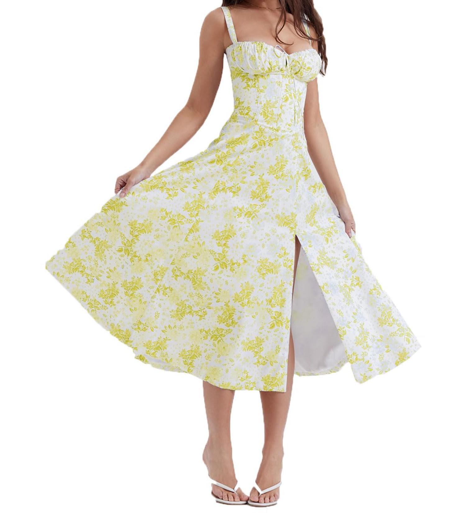 Women Summer Sleeveless Dresses Crew Neck Slim Fit Casual Bodycon Party Club Dress 1 X-Large - Buy Online on GoSupps.com