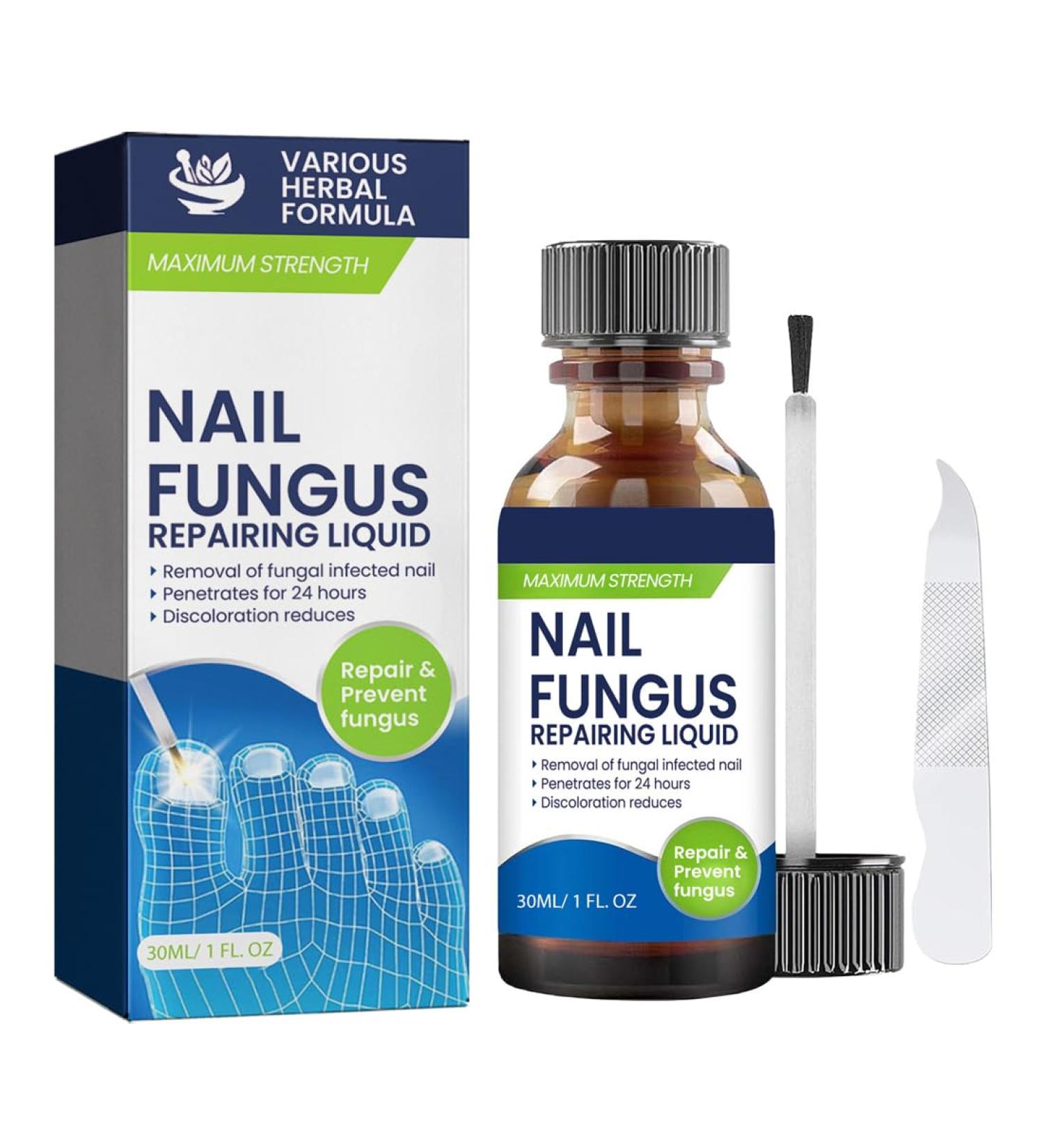 XPEX 30ml Foot Nail Repair Liquid Super Strong Nail Fungus Repair Solution For Repairing Nails And Toenails Protects Thick Damaged And Discolored Nails Includes Nail File - Buy Online on GoSupps.com