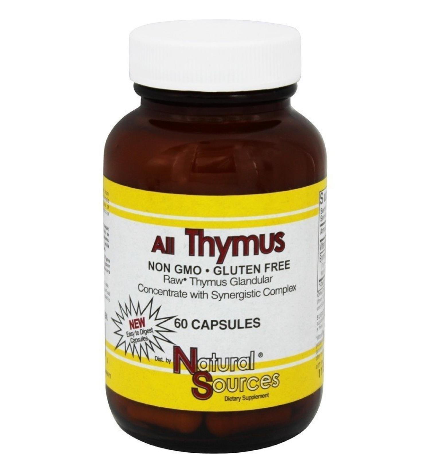 Natural Sources All Thymus 60 Capsules - Supports Immune Health & Well-being - Buy Online on GoSupps.com