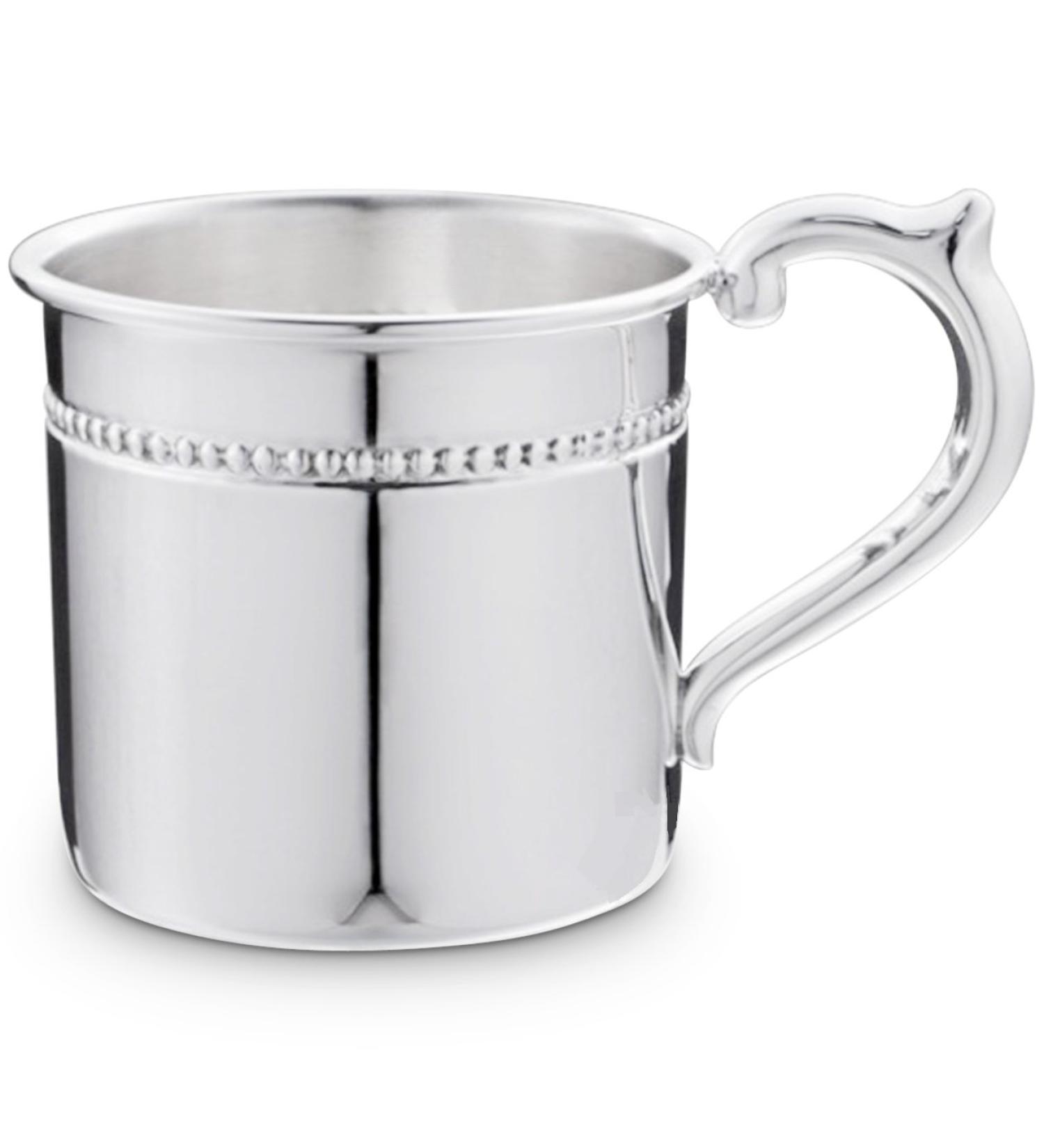 Cunill Sterling Pearls 3.5 oz Baby Cup  2.25 inches  Silver