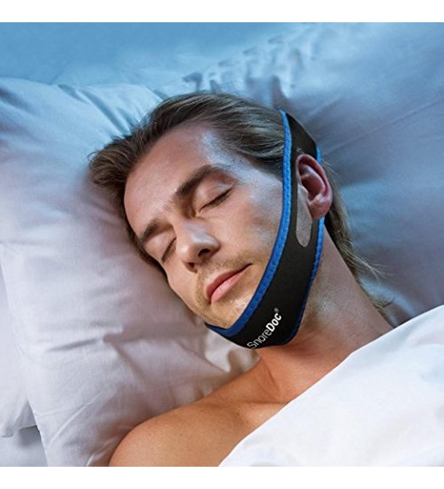 SnoreDoc Snore Stopper Chin Strap - Natural & Instant Snore Relief Sleep Aid Device - Buy Online on GoSupps.com