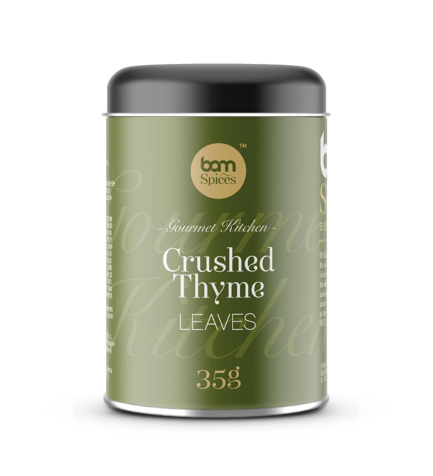 BAM Thyme Spice Dried Herb Leaves Coarsely Crushed Seasoning 35g - Buy Online on GoSupps.com