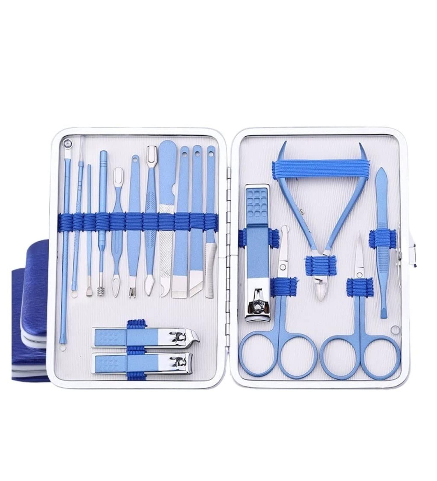 Nail Clipper Kit Large Capacity Lady Nail Clipper Set Stainless Steel Pedicure Manicure Set Beauty Nail Care Tools Nail Set (18 Pieces) Nail Clippers Set - Buy Online on GoSupps.com