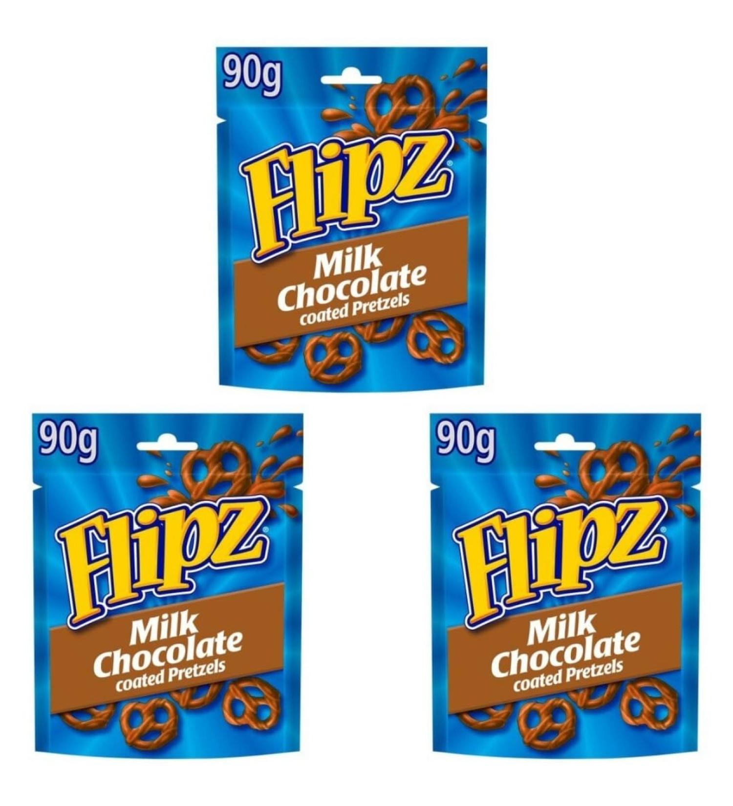 Buy Flipz Pretzels - 3-Way Package in Milk Chocolate - 3x90g - International Shipping Available - Buy Online on GoSupps.com