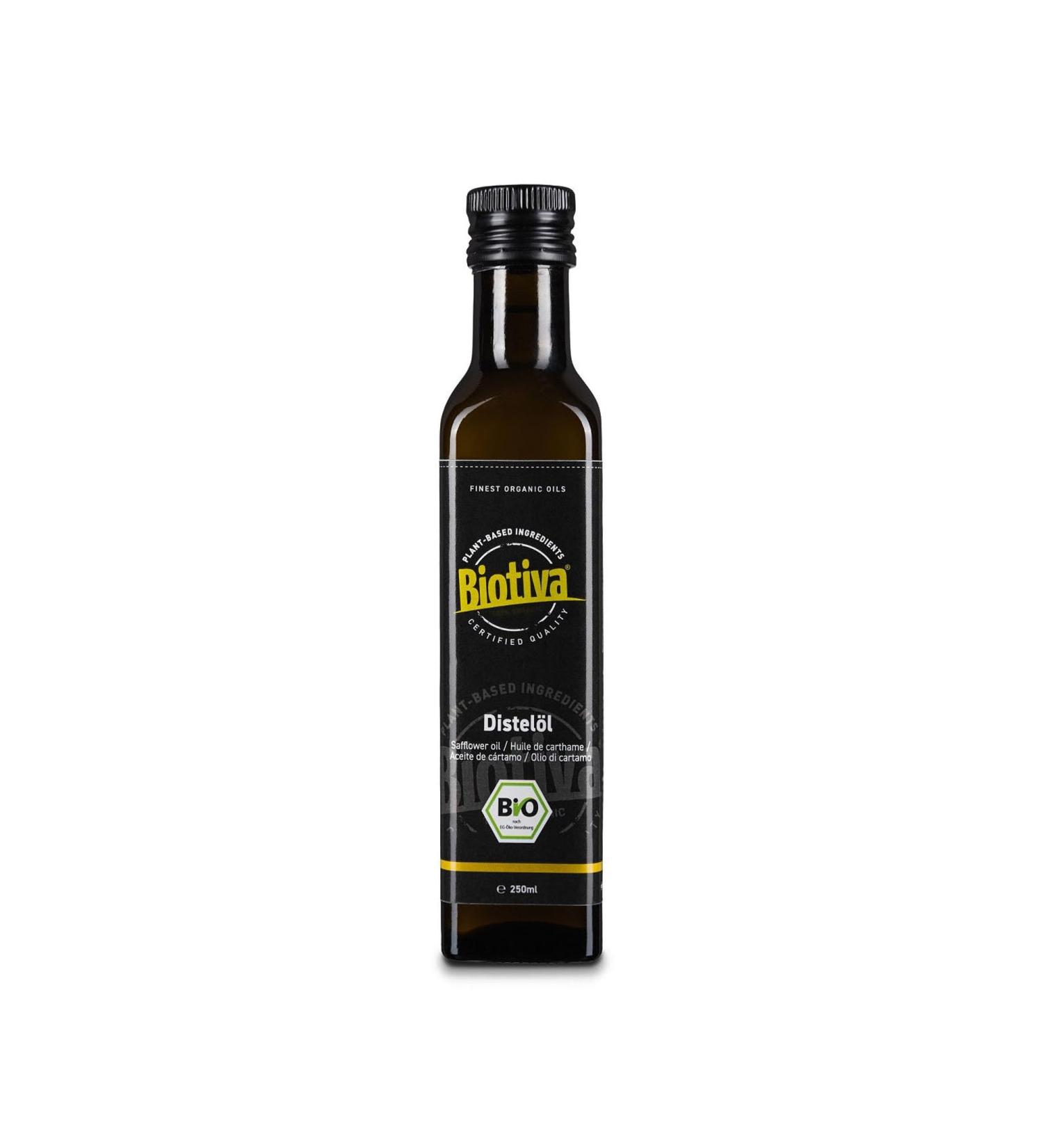 Good Organics Coldpressed thistle oil organic 250 ml ideal for the cold kitchen mild nutty flavor suitable for external use certified and audited in Germany Biotiva - Buy Online on GoSupps.com