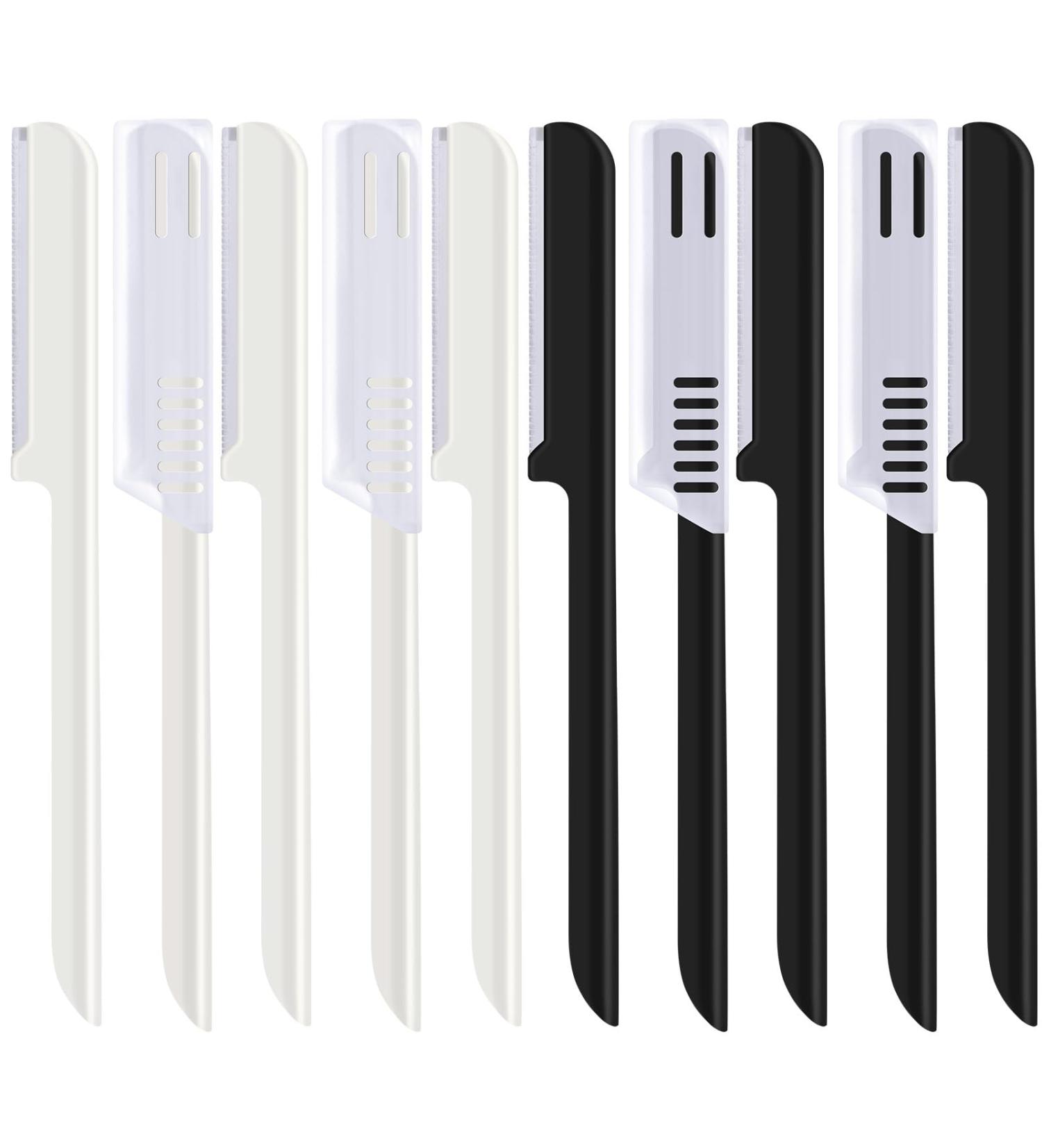 10-Piece Eyebrow Razor Set for Women | Facial Shaver & Brow Shaper - Black & White Trimmers - Buy Online on GoSupps.com