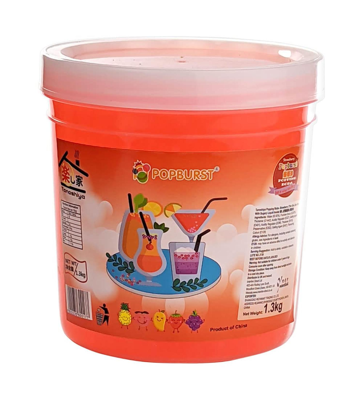 Popping Boba 1.3 KG Dessert and Drink Toppings (Strawberry)