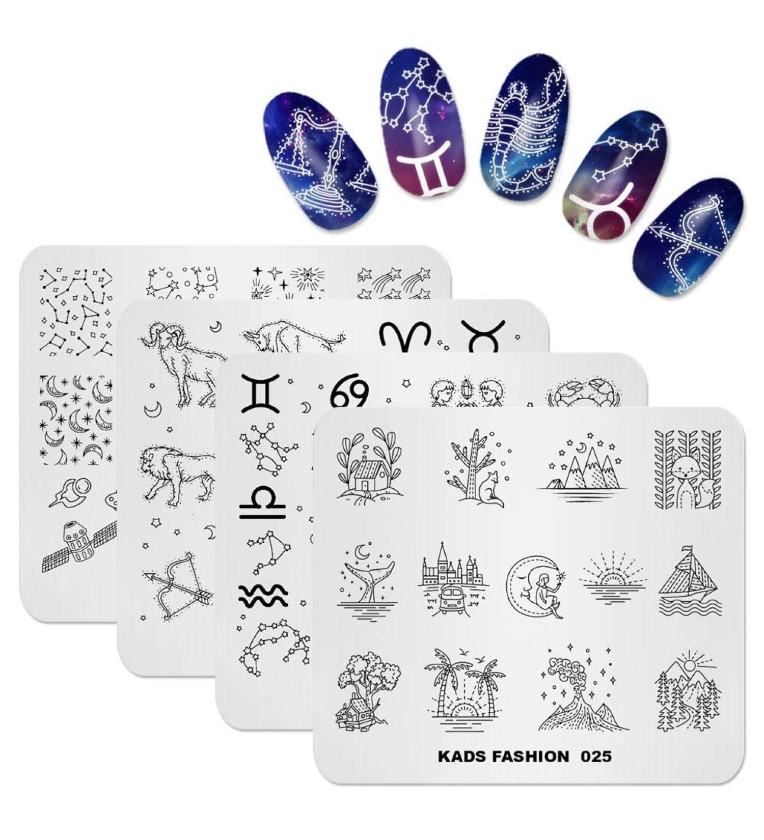 KADS Night Sky Nail Art Stamp Plate - DIY Decoration Tool - Buy Online on GoSupps.com