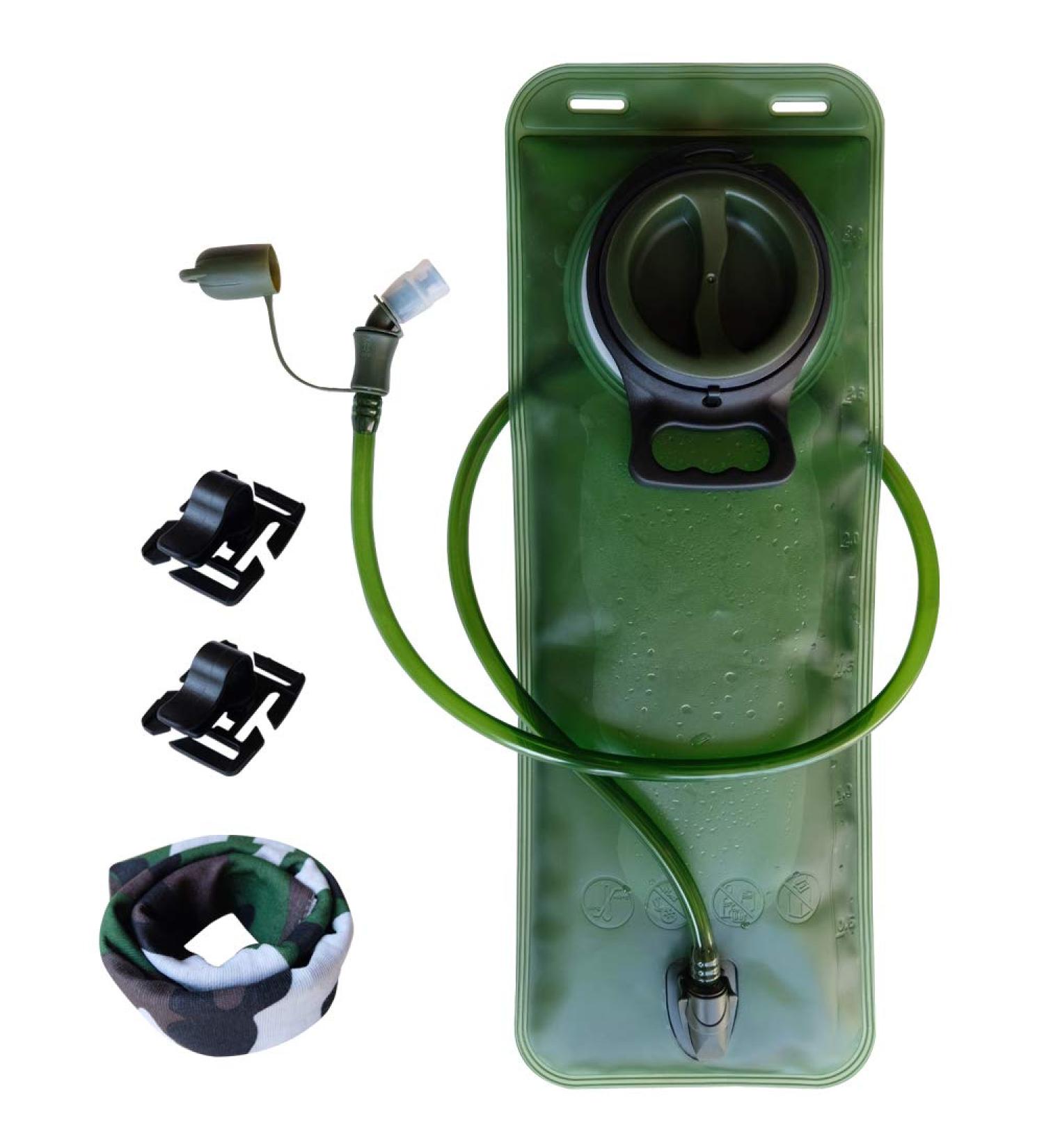3L Hydration Bladder - Leakproof BPA-Free Water Reservoir for Backpacks - Ideal for Hiking, Camping, Running, Cycling - Green - Buy Online on GoSupps.com