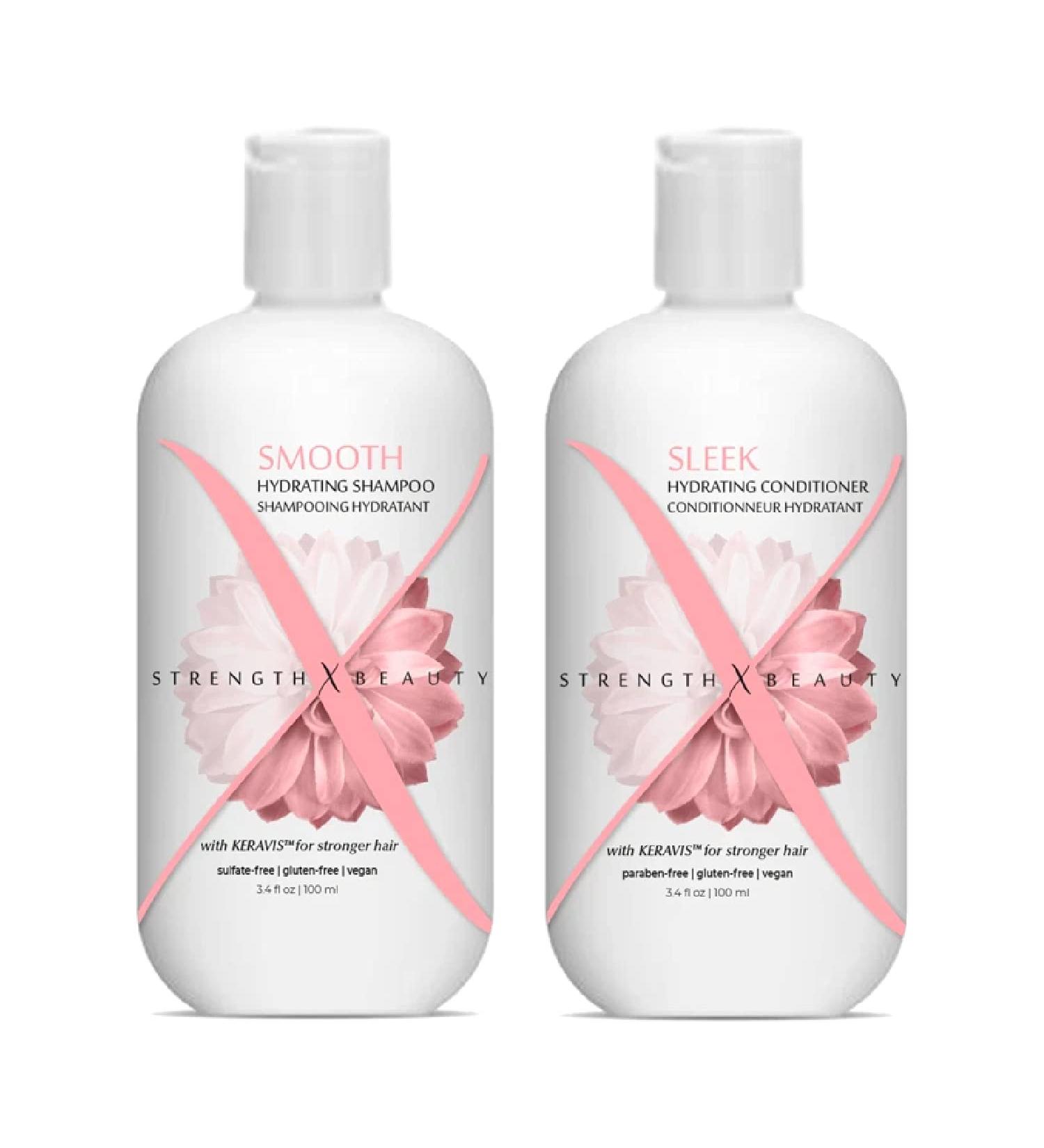 Smooth & Sleek Shampoo & Conditioner Discovery Set - 2 pc Travel Size - Perfect for On-the-Go Hair Care - Buy Online on GoSupps.com