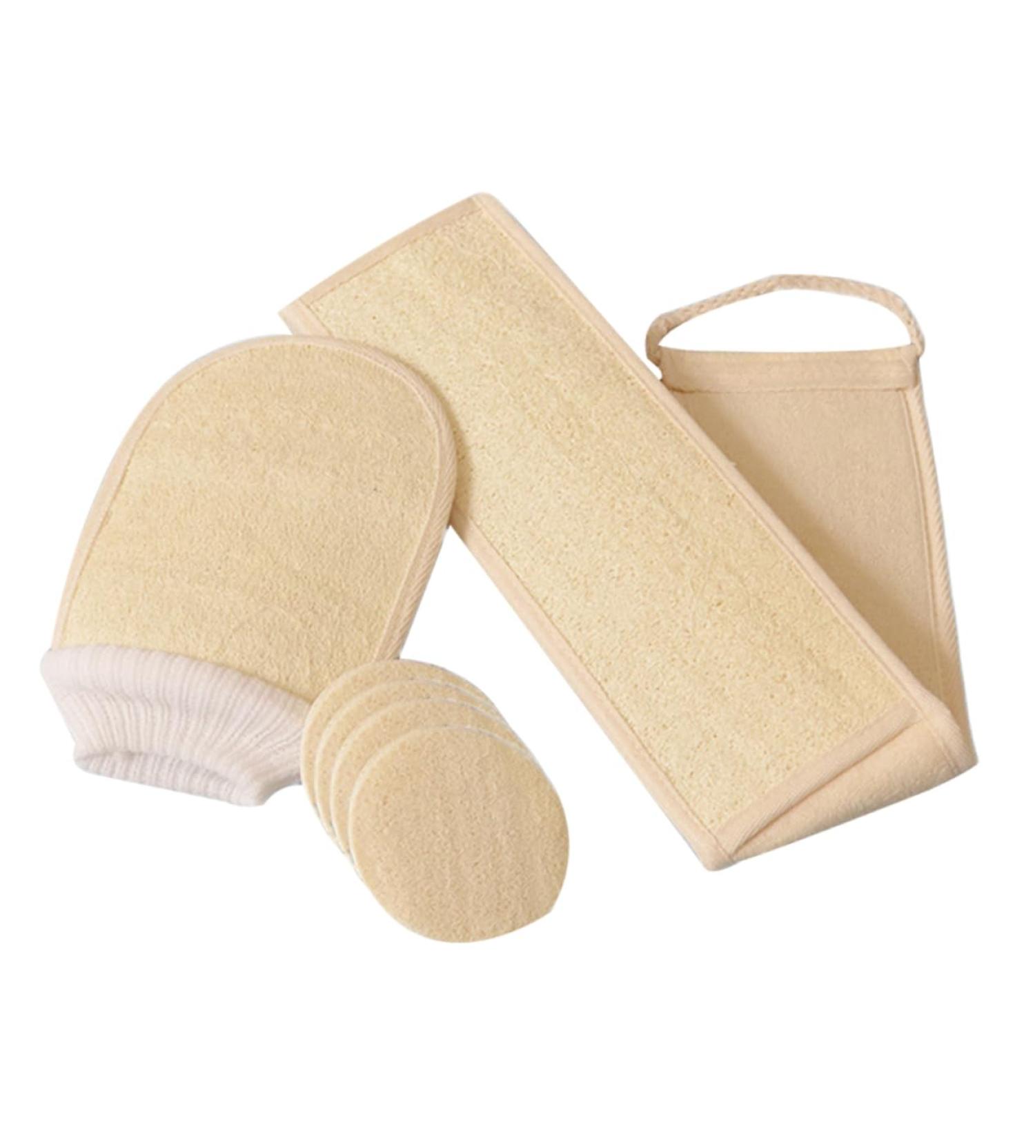 FRCOLOR 6pcs Cleaning Gloves & Loofah Sponge Set - Exfoliating Bath Scrubber & Shower Towel for Ultimate Skincare - Buy Online on GoSupps.com