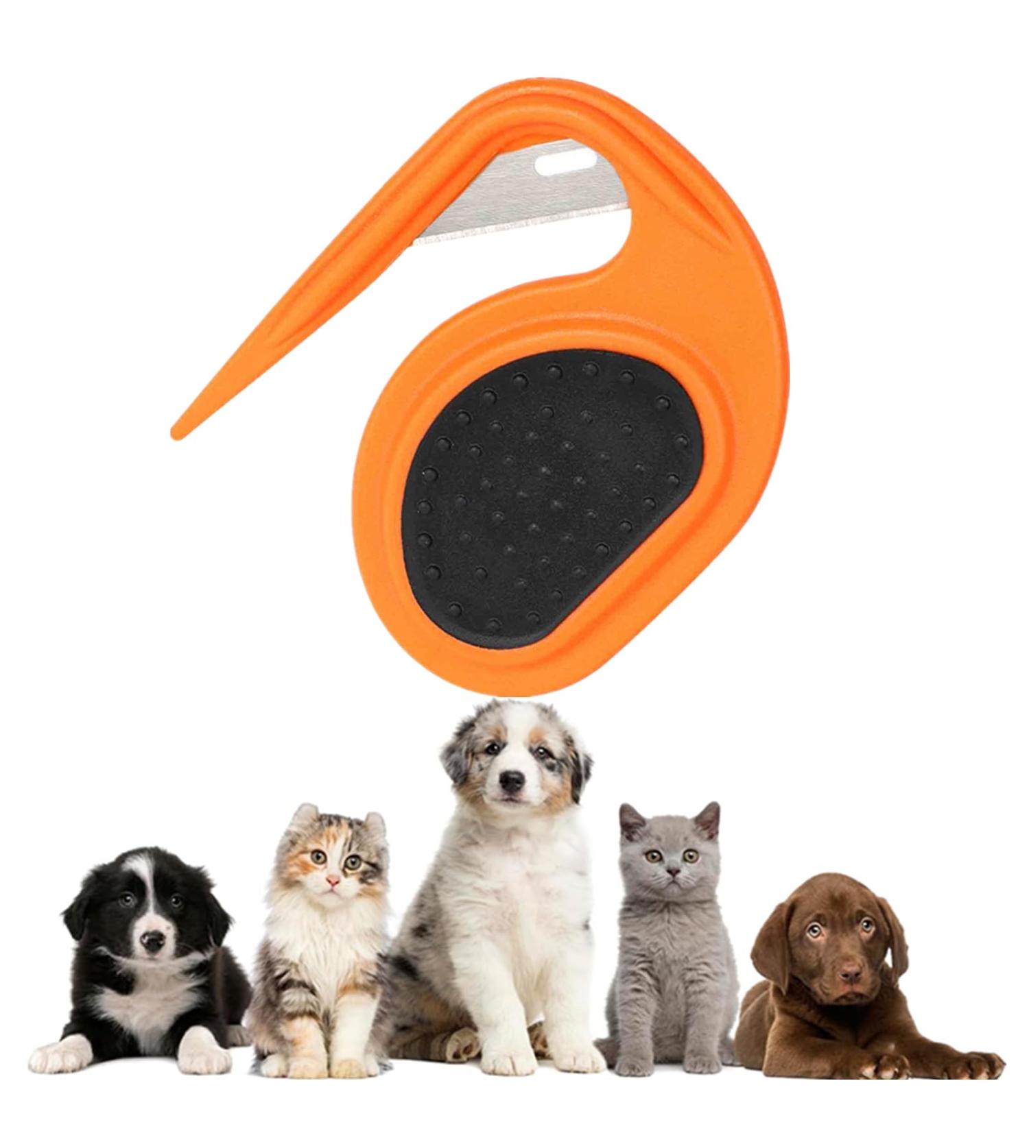 Buy Knitting COMB PET & Grooming Tool for Cats & Dogs - Effective Pet Hair Removal Brush | Tangled Hair Solution (Orange) - Buy Online on GoSupps.com