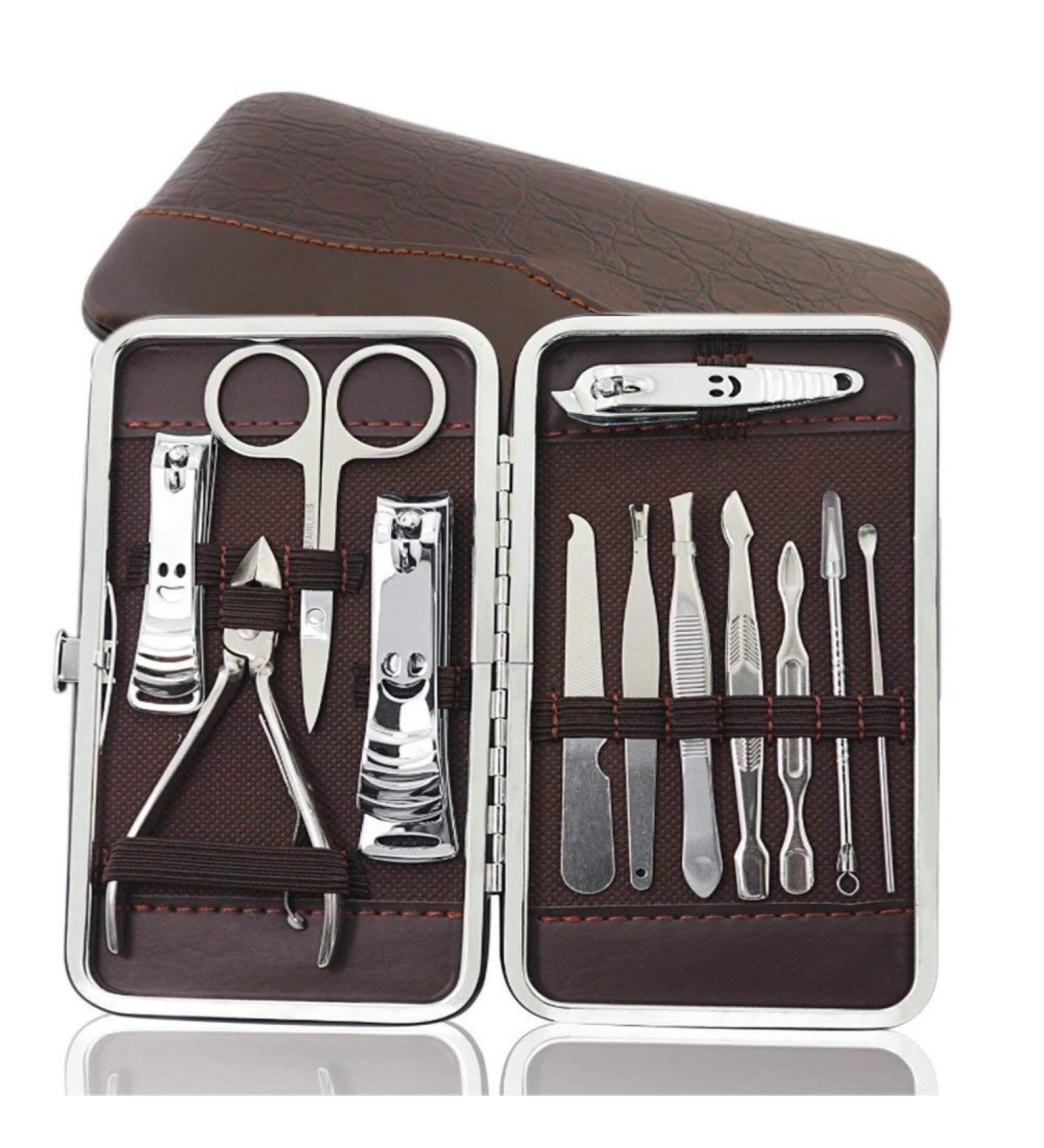 Professional Nail Clippers Set YRHOME 12 Piece Stainless Steel Manicure Kit Fingernail and Toenail Clipper Cutter Includes Cuticle Remover Stainless Steel Sharp Sturdy Trimmer Set with Portable Tra - Buy Online on GoSupps.com