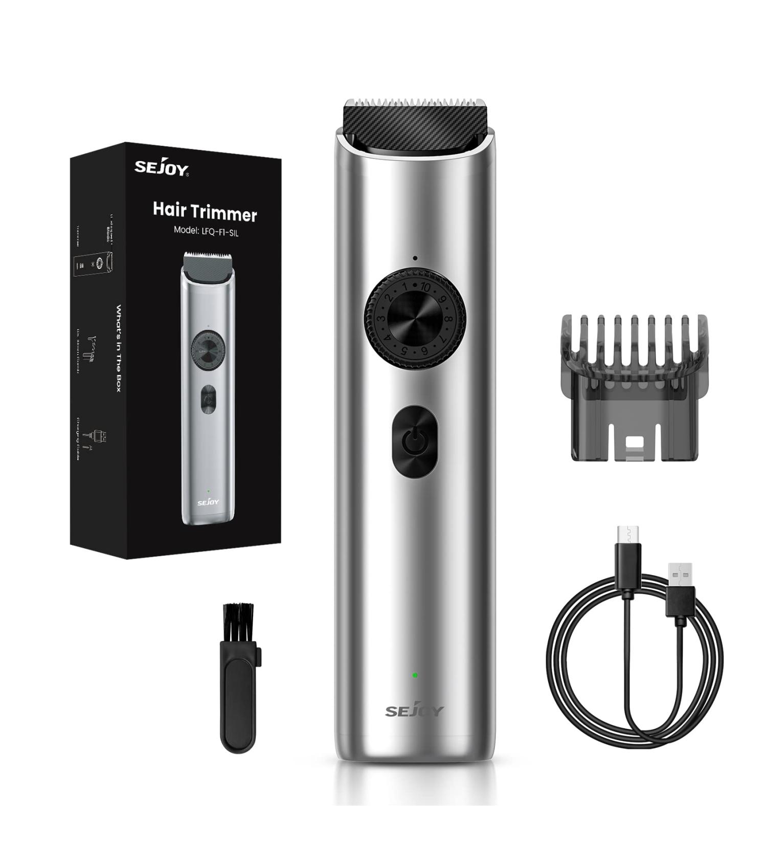 Cordless Hair Clippers for Men Electric Hair Trimmer Rechargeable Battery Professional Barber Hair Cutting & Grooming Set Portable (Silver) - Buy Online on GoSupps.com