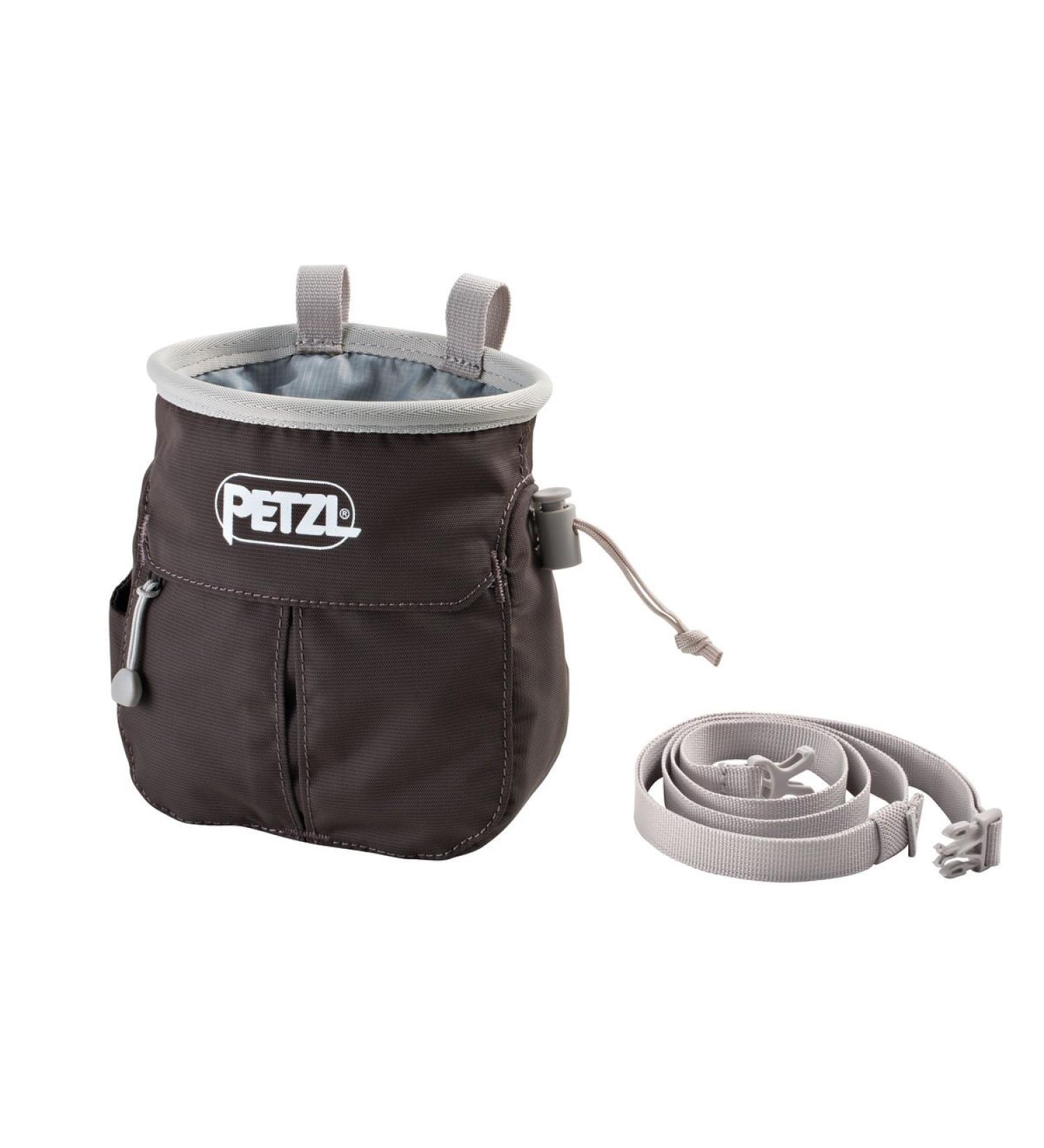 Petzl SAKAPOCHE Chalk Bag - Ergonomic Chalk Bag standard size Grey