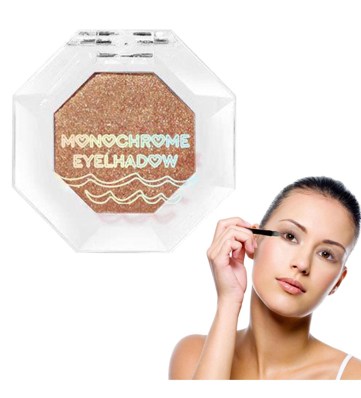 Pearlescent Eyeshadow - Pearlescent Brighten High-Gloss Eye Shadow Palette - Easy to Shimmer Makeup Eyeshadow 103#champagne Gold Fan - Buy Online on GoSupps.com