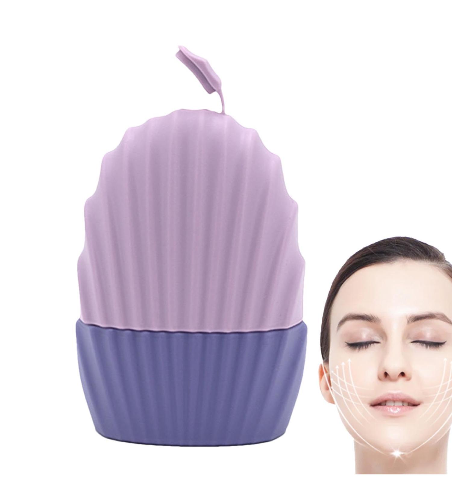 Facial Ice Roller Ice Cube Roller Reusable Ice Cube Roller Silicone Ice Face Massager For Pores Skin Reduce Puffiness Purple - Buy Online on GoSupps.com